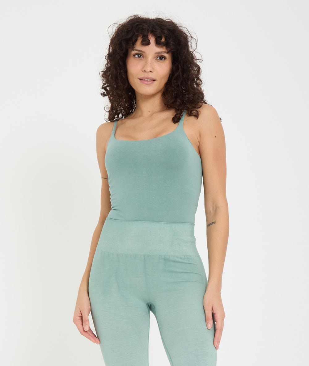 GAGA - débardeur brassière intégrée - Vert Lichen - Yoga Searcher
