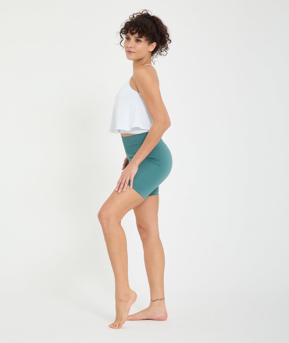 YADU - Short en polyamide recyclé - Paon - Yoga Searcher