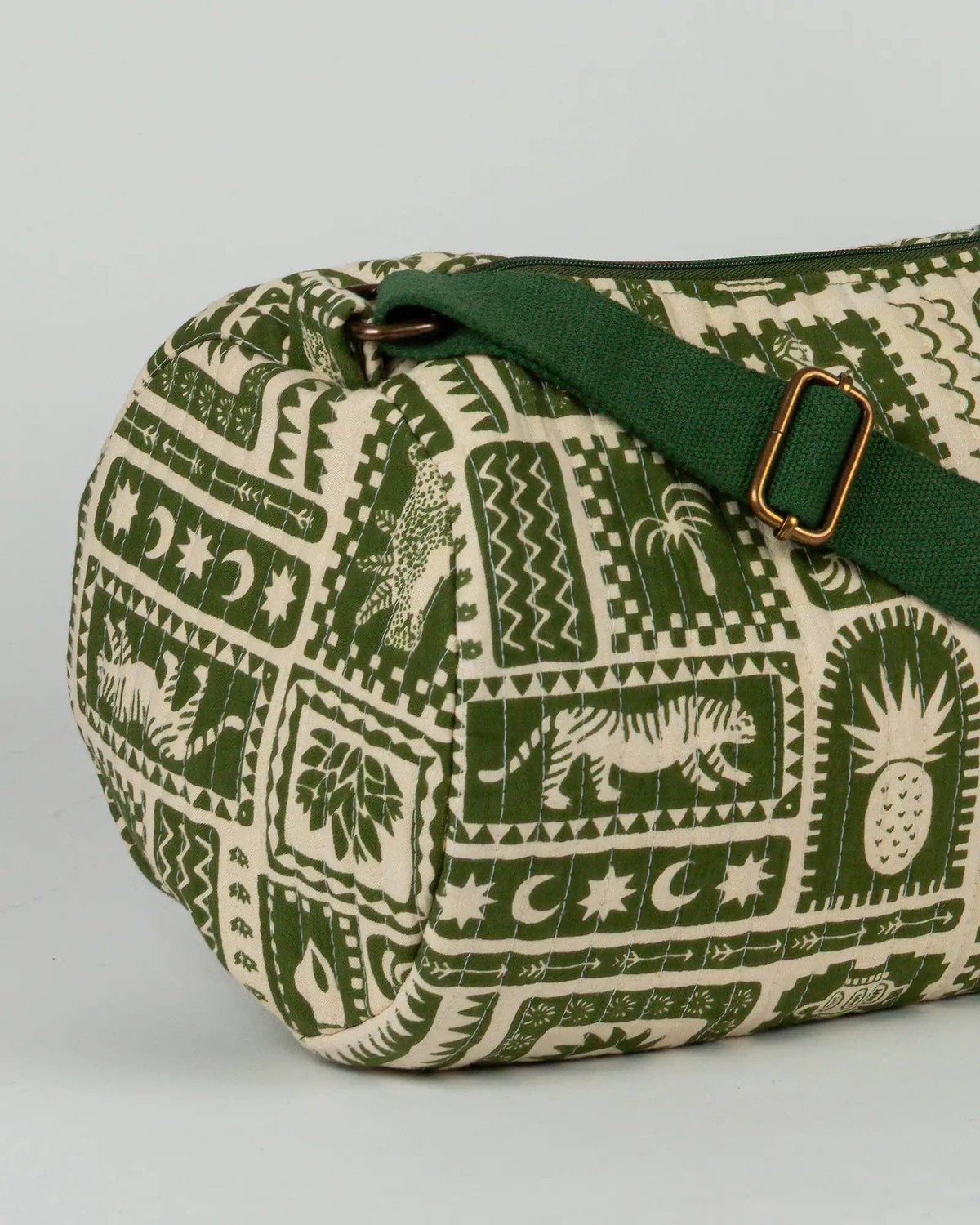 Le sac de yoga en tissu matelassé Art vert - Yoga Searcher