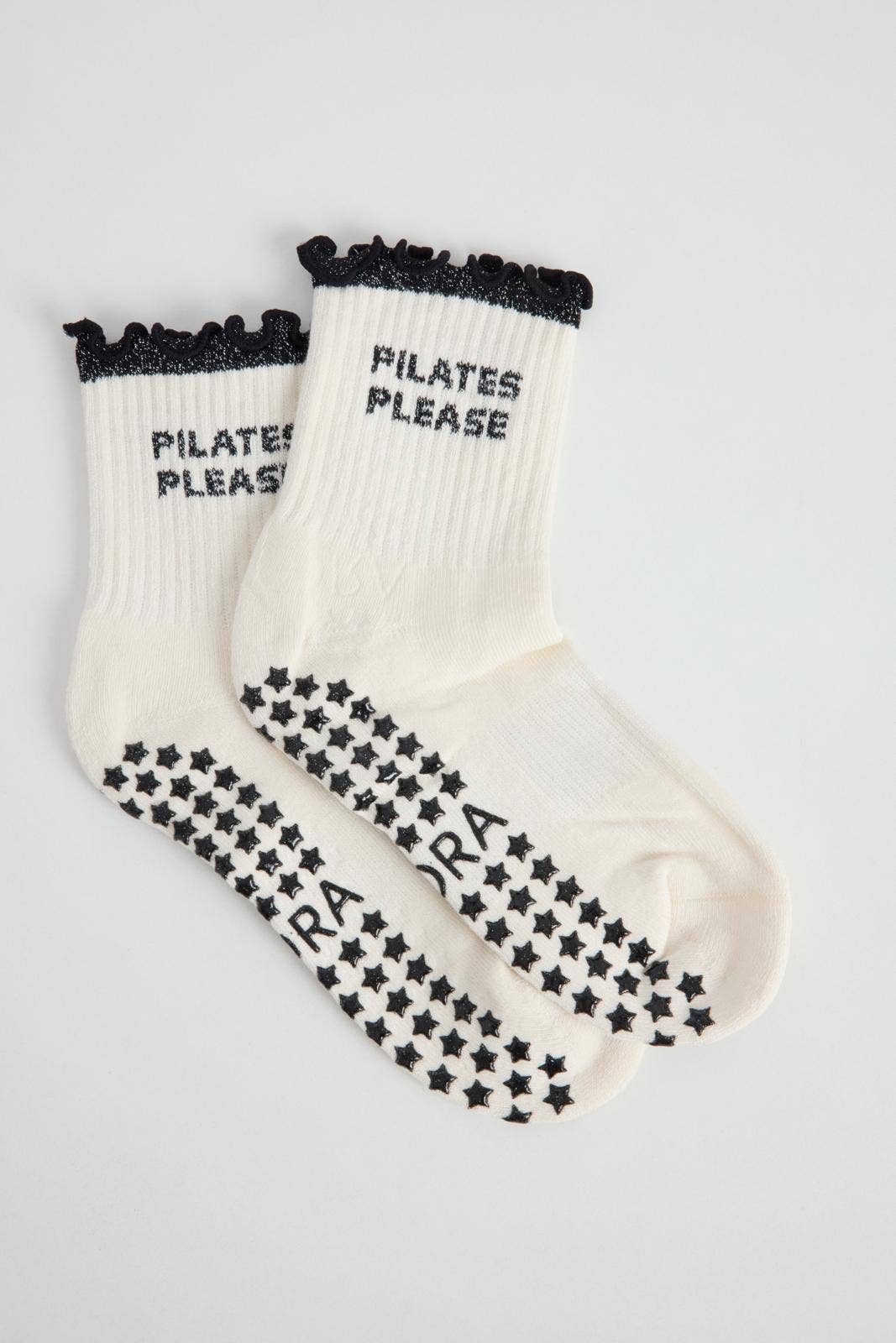 Chaussettes Grips "Pilates Please" Frizzy – Noir - Yoga Searcher