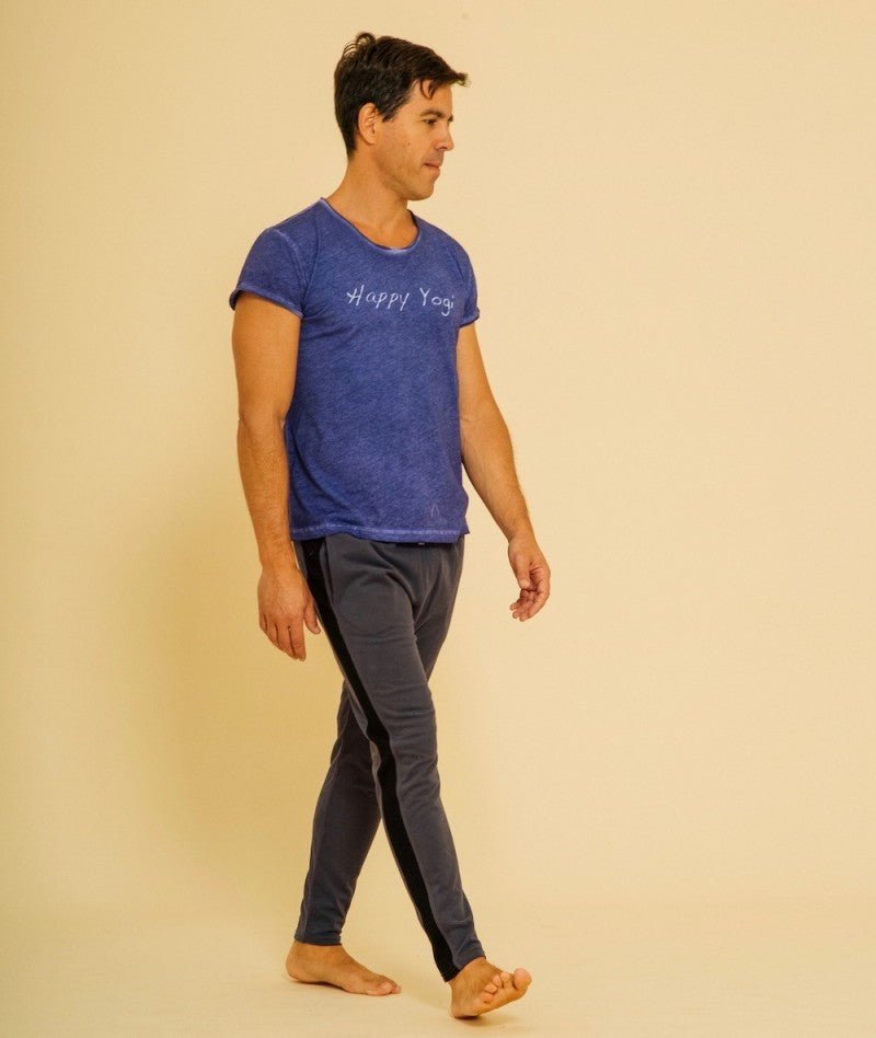 BEN - Tee - shirt en coton - Indigo - Yoga Searcher