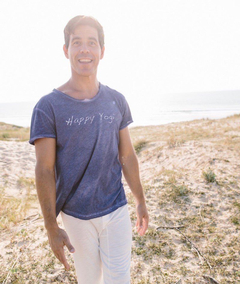 BEN - Tee - shirt en coton - Indigo - Yoga Searcher