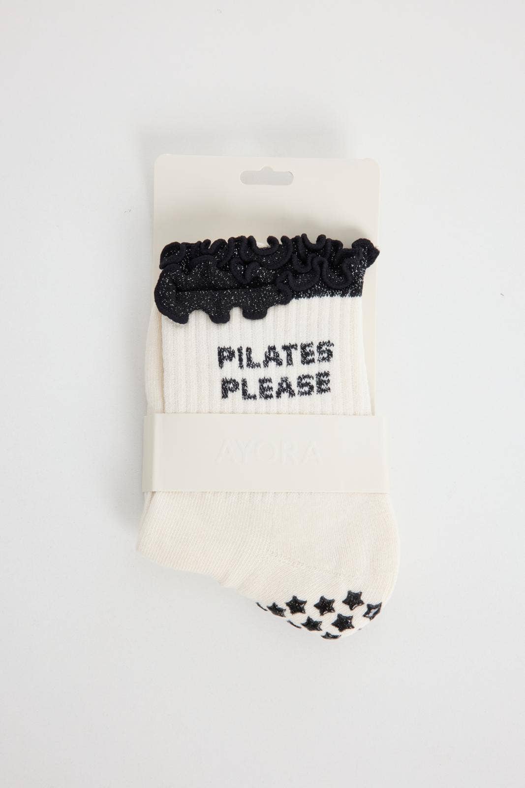 Chaussettes Grips "Pilates Please" Frizzy – Noir - Yoga Searcher