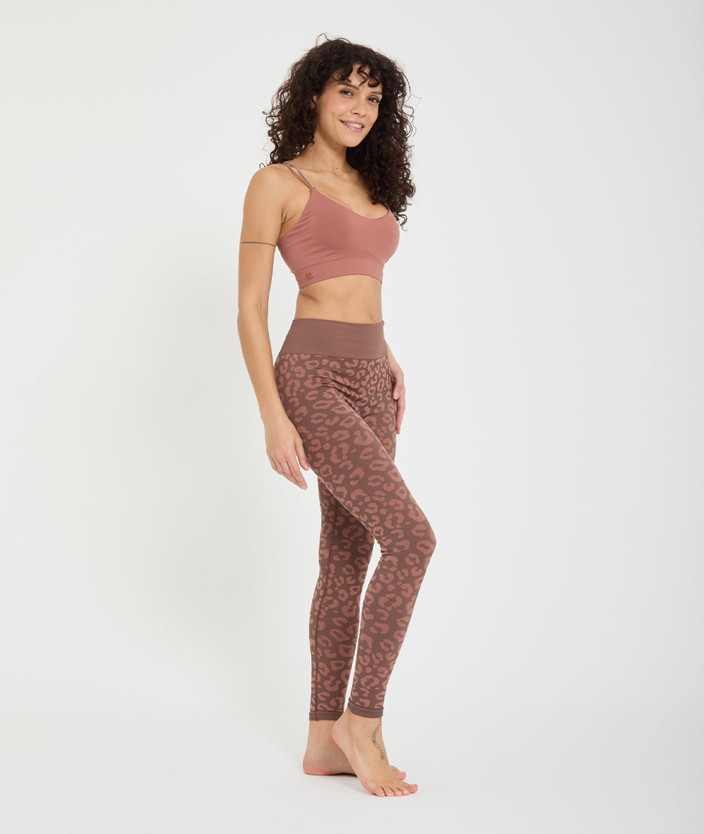 BIDAIA - Legging jacquard léopard