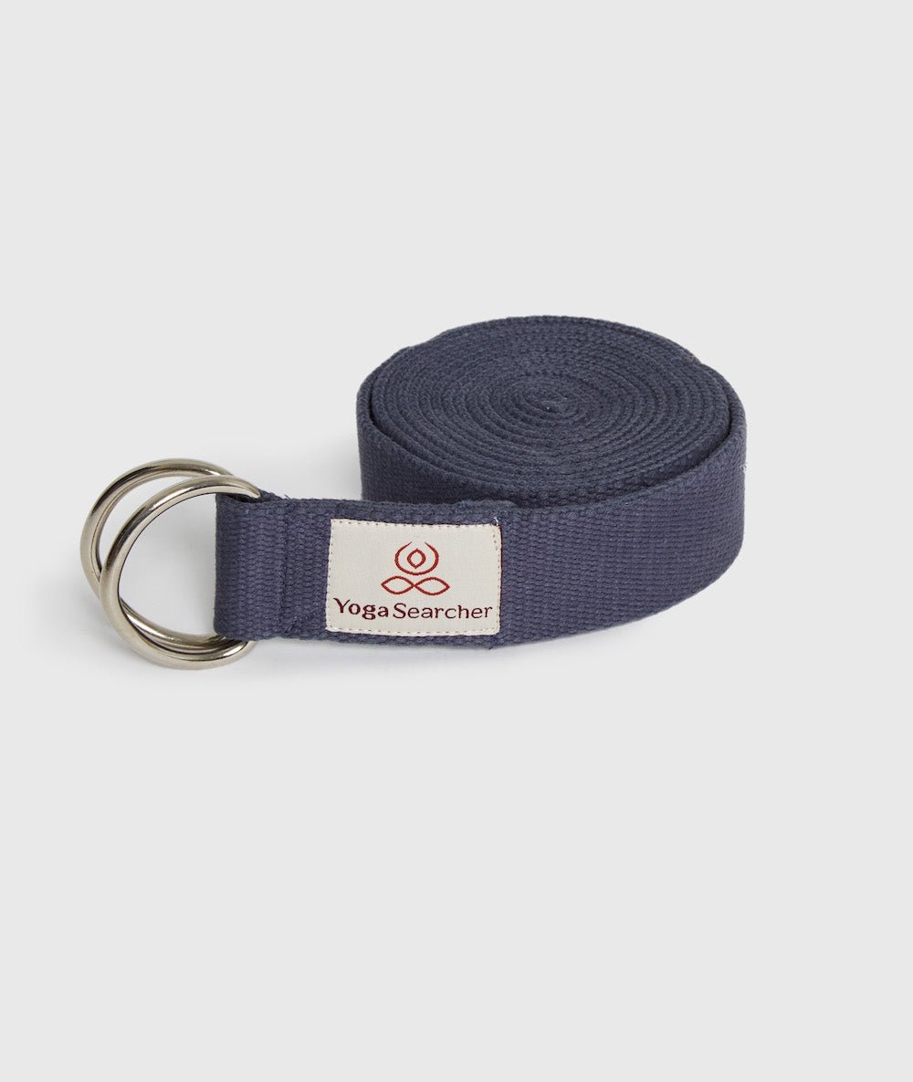 BIOBELT 250 - Sangle de yoga en coton biologique - Navy - Yoga Searcher
