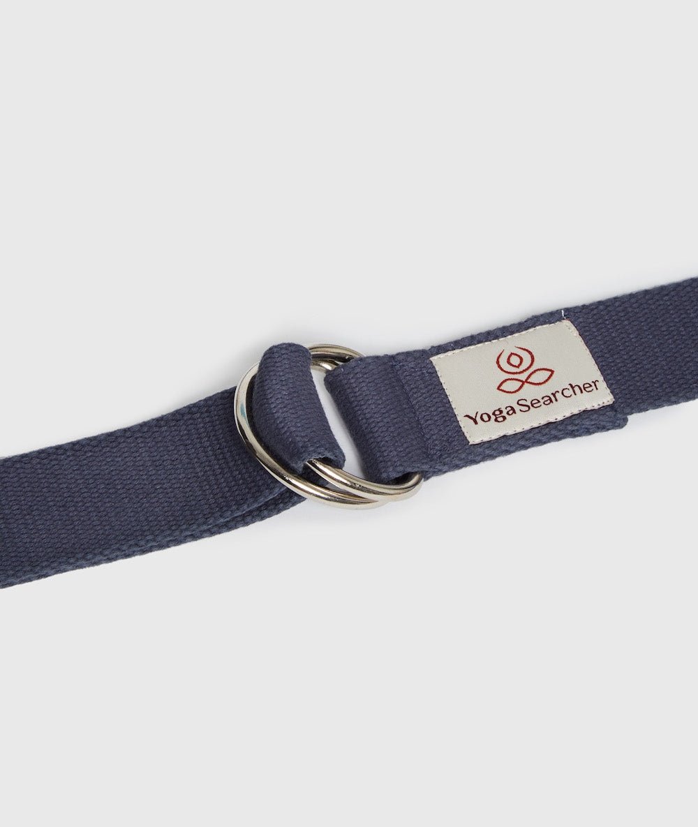 BIOBELT 250 - Sangle de yoga en coton biologique - Navy - Yoga Searcher