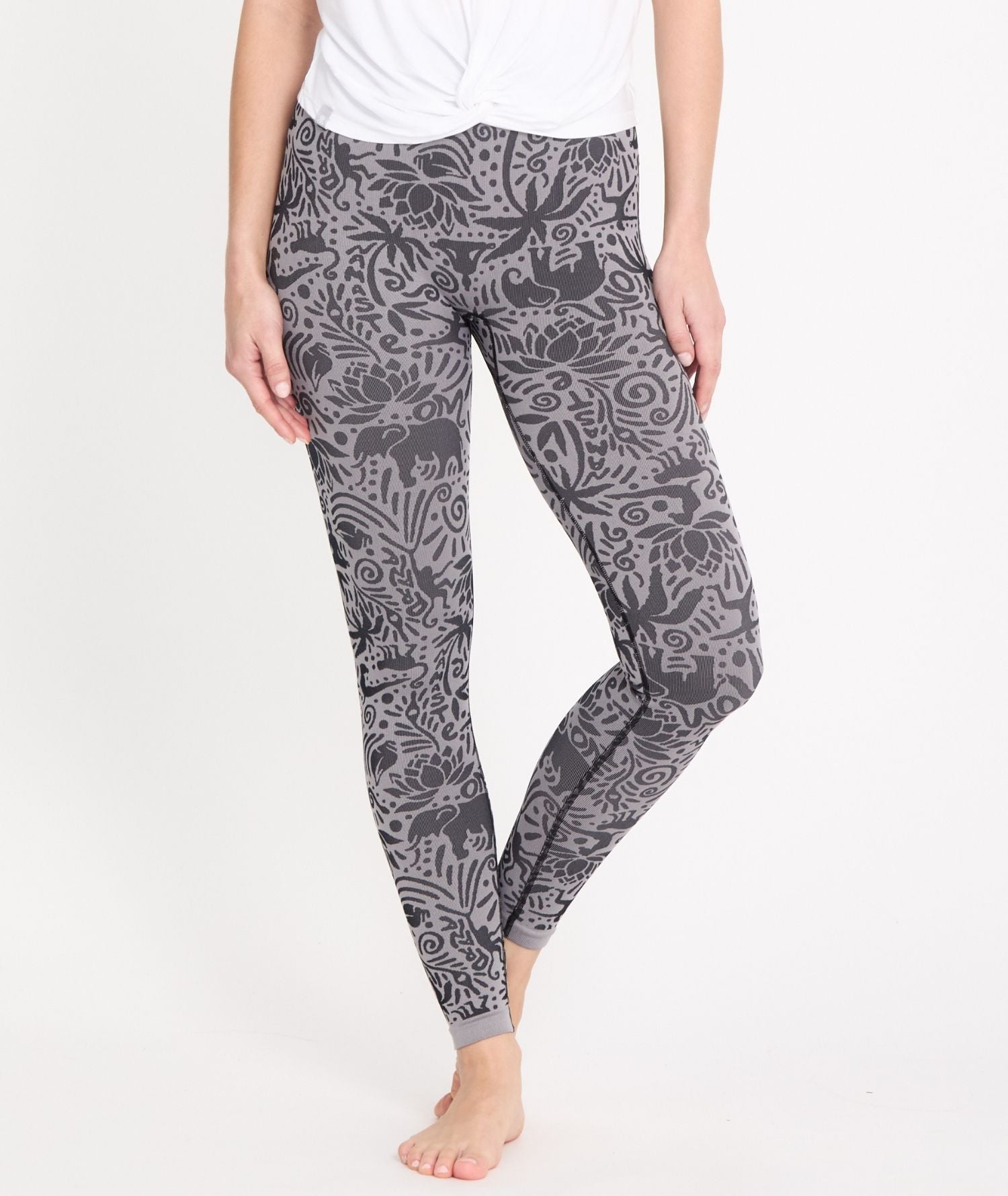 CHAVARA - Legging jaquards en matières recyclées