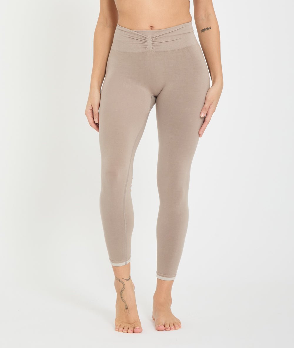 CHENDA - Legging en lyocell - Cacao - Yoga Searcher