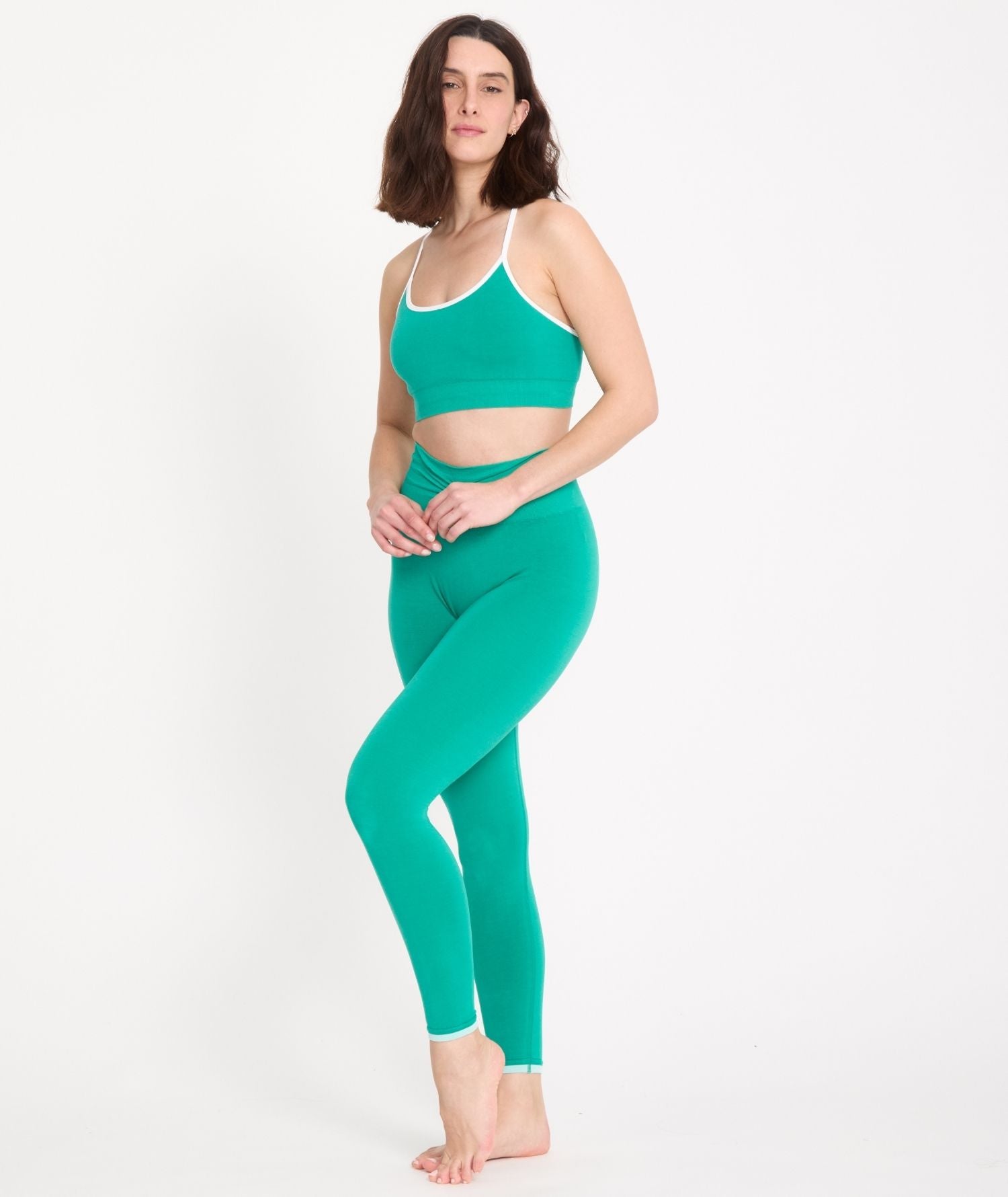 CHENDA - Legging en lyocell - Emerald - Yoga Searcher