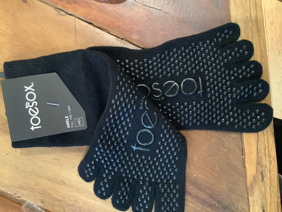 chaussettes ANKLE - TOESOX - Noir- Yoga Searcher