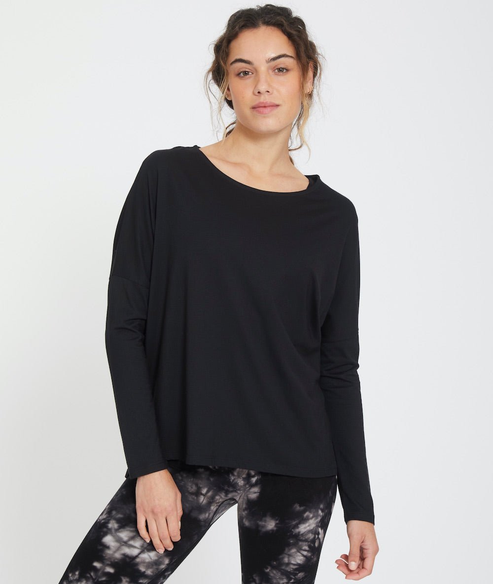 DAKSHA - Tee - shirt oversize - Noir - Yoga Searcher