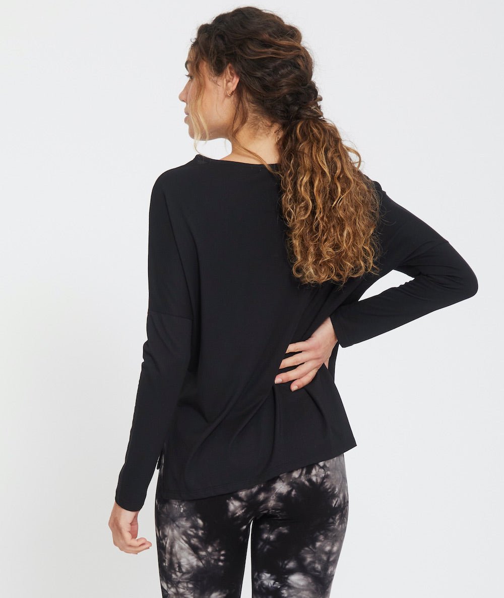 DAKSHA - Tee - shirt oversize - Noir - Yoga Searcher