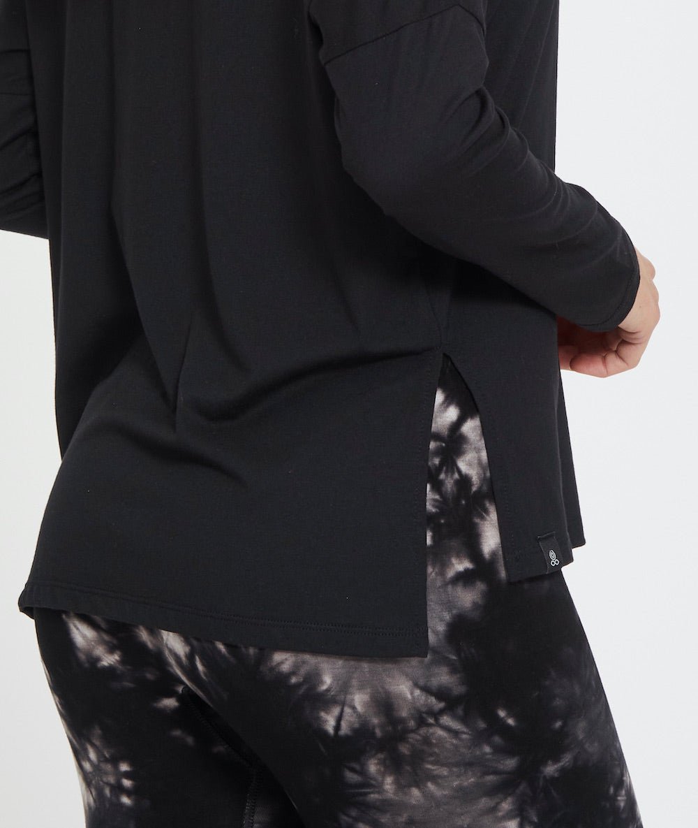 DAKSHA - Tee - shirt oversize - Noir - Yoga Searcher