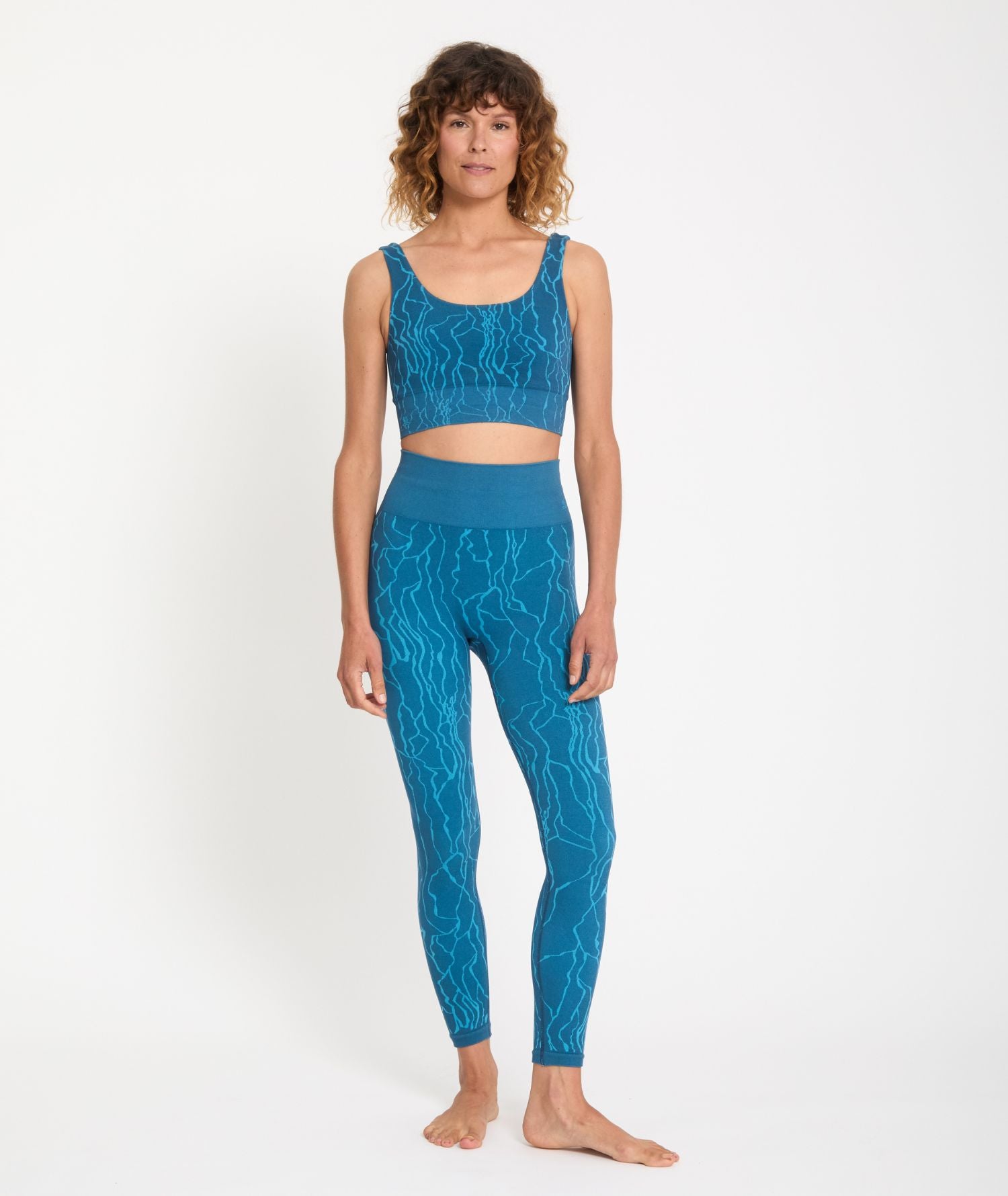 DATTA – Brassière jacquard seamless - Ink- Yoga Searcher
