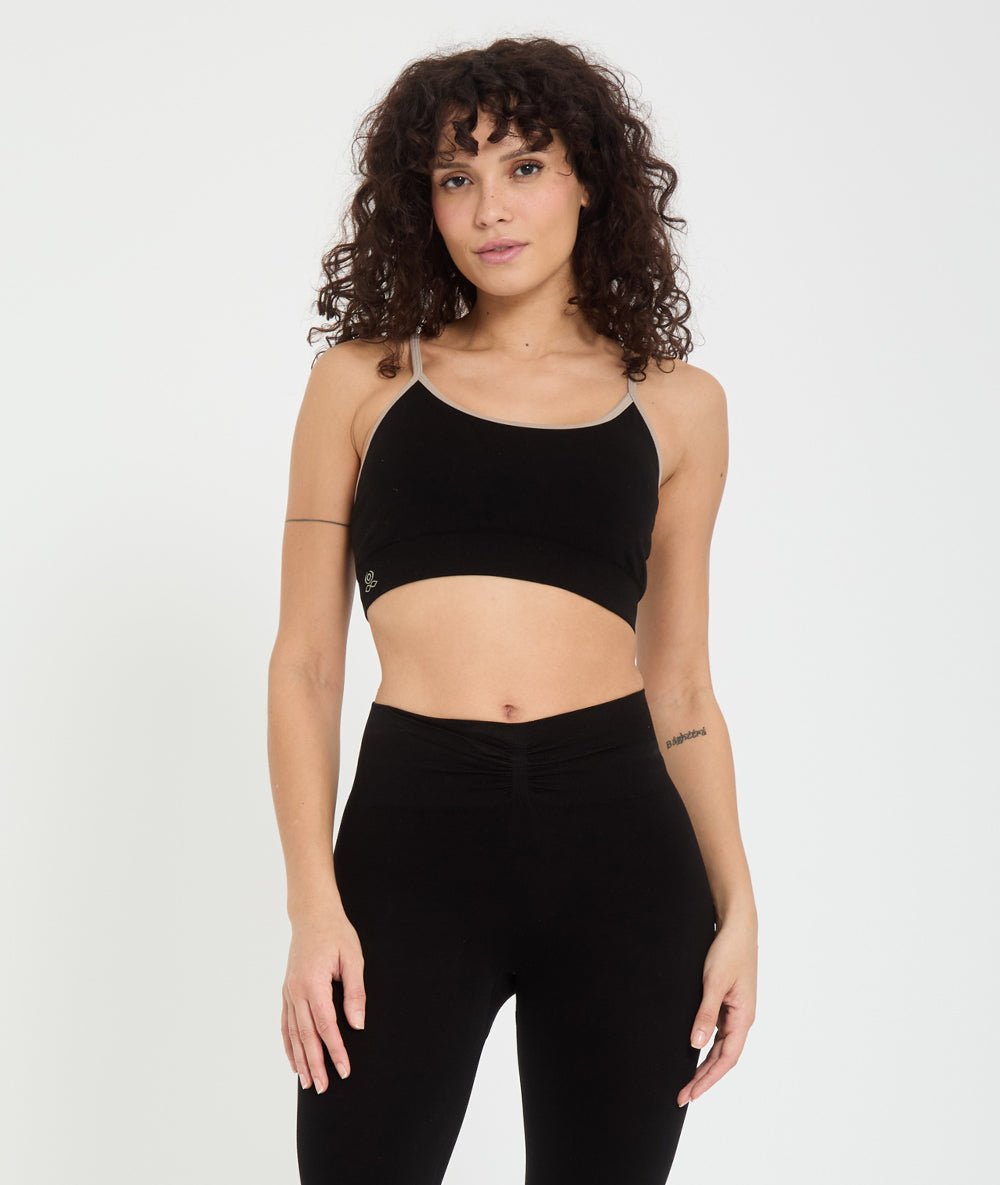 DHARMA - Brassière en lyocell - Noir - Yoga Searcher