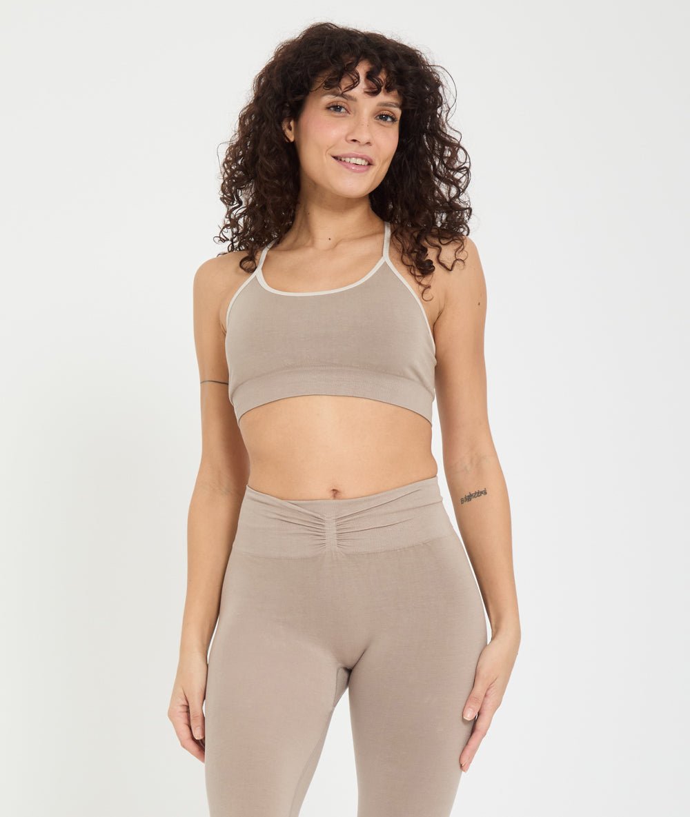 DHARMA - Brassière en lyocell - Cacao - Yoga Searcher