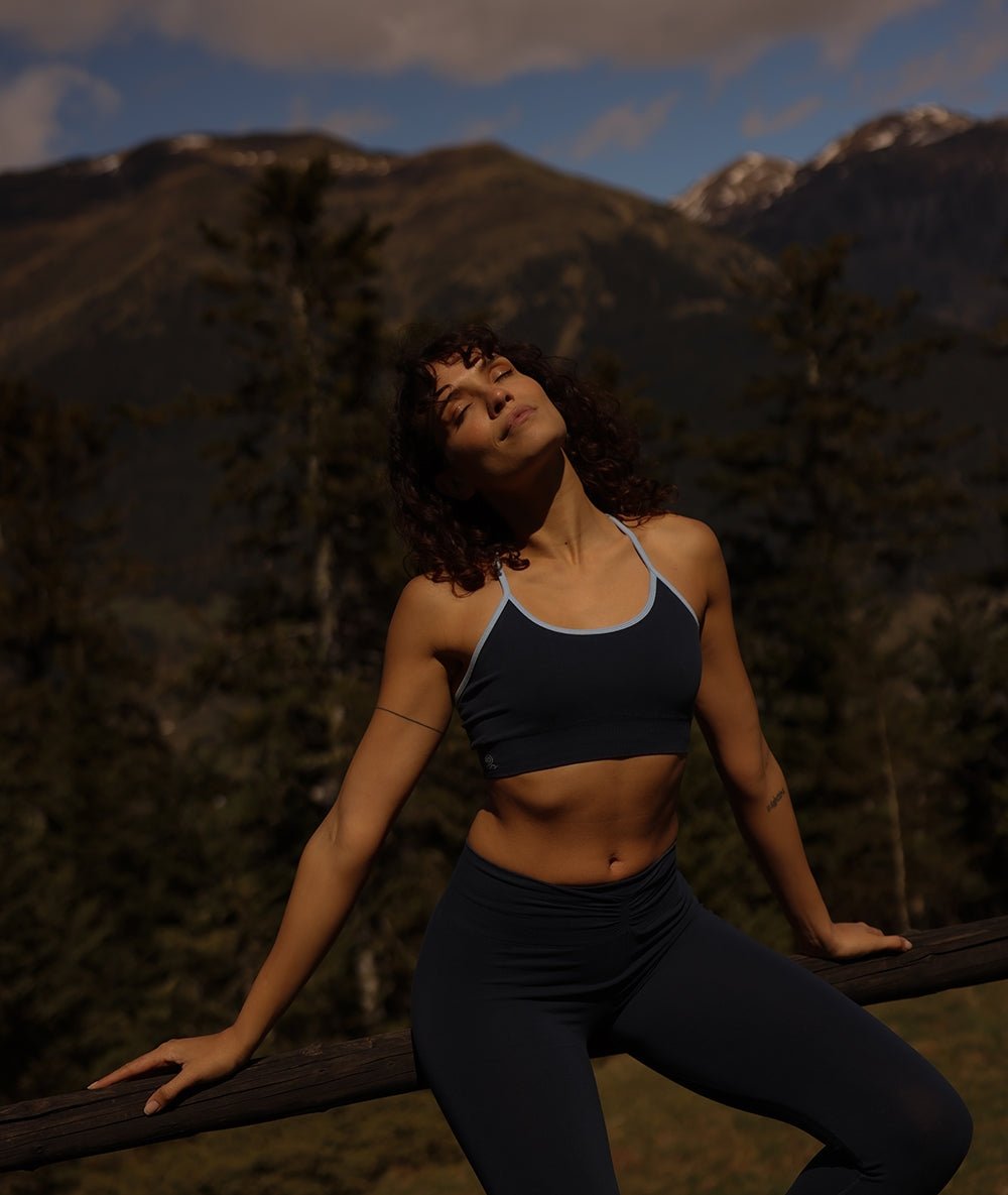 DHARMA - Brassière en lyocell - Navy - Yoga Searcher