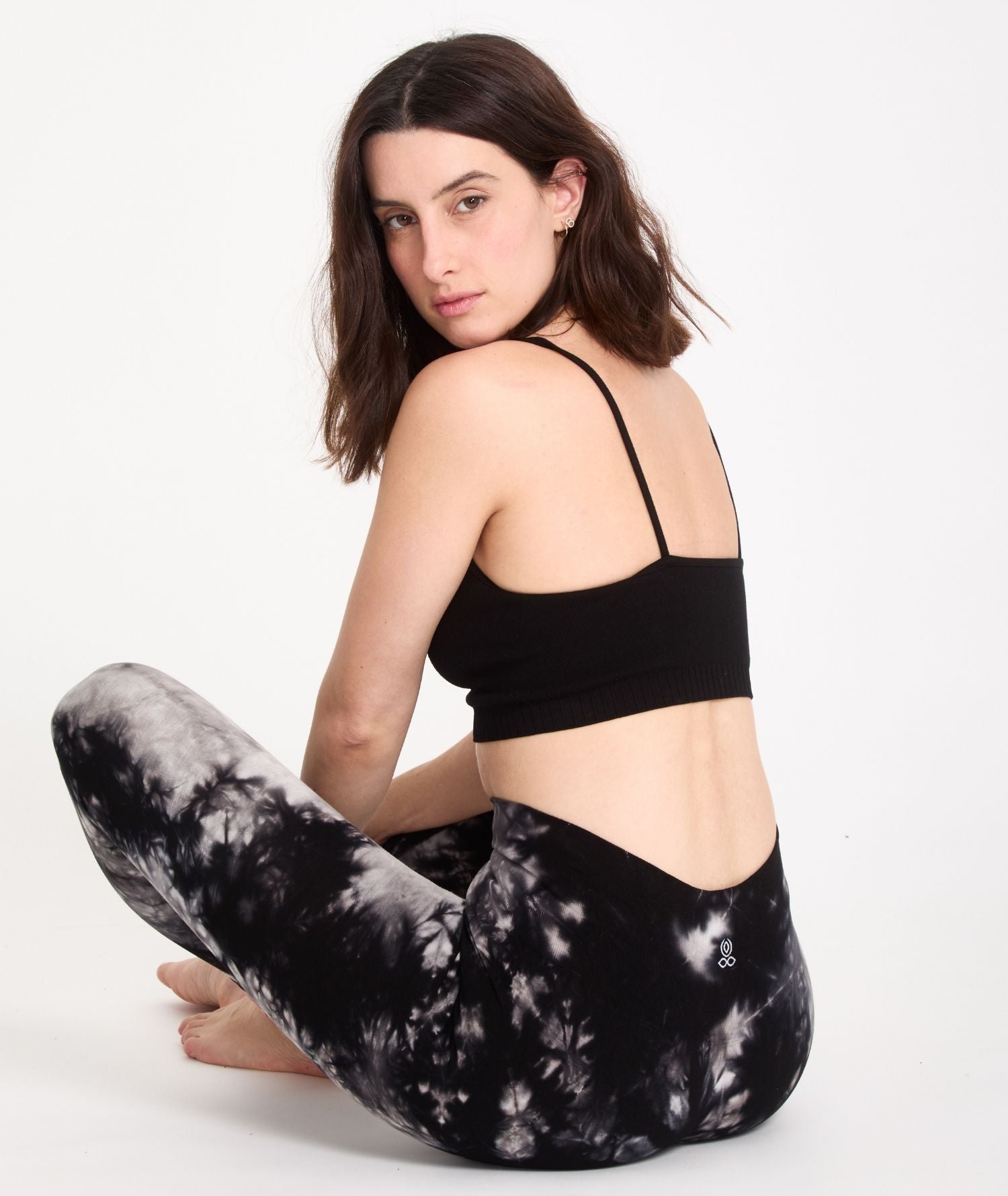 GENJI - Legging tie dye en bambou - Noir - Yoga Searcher