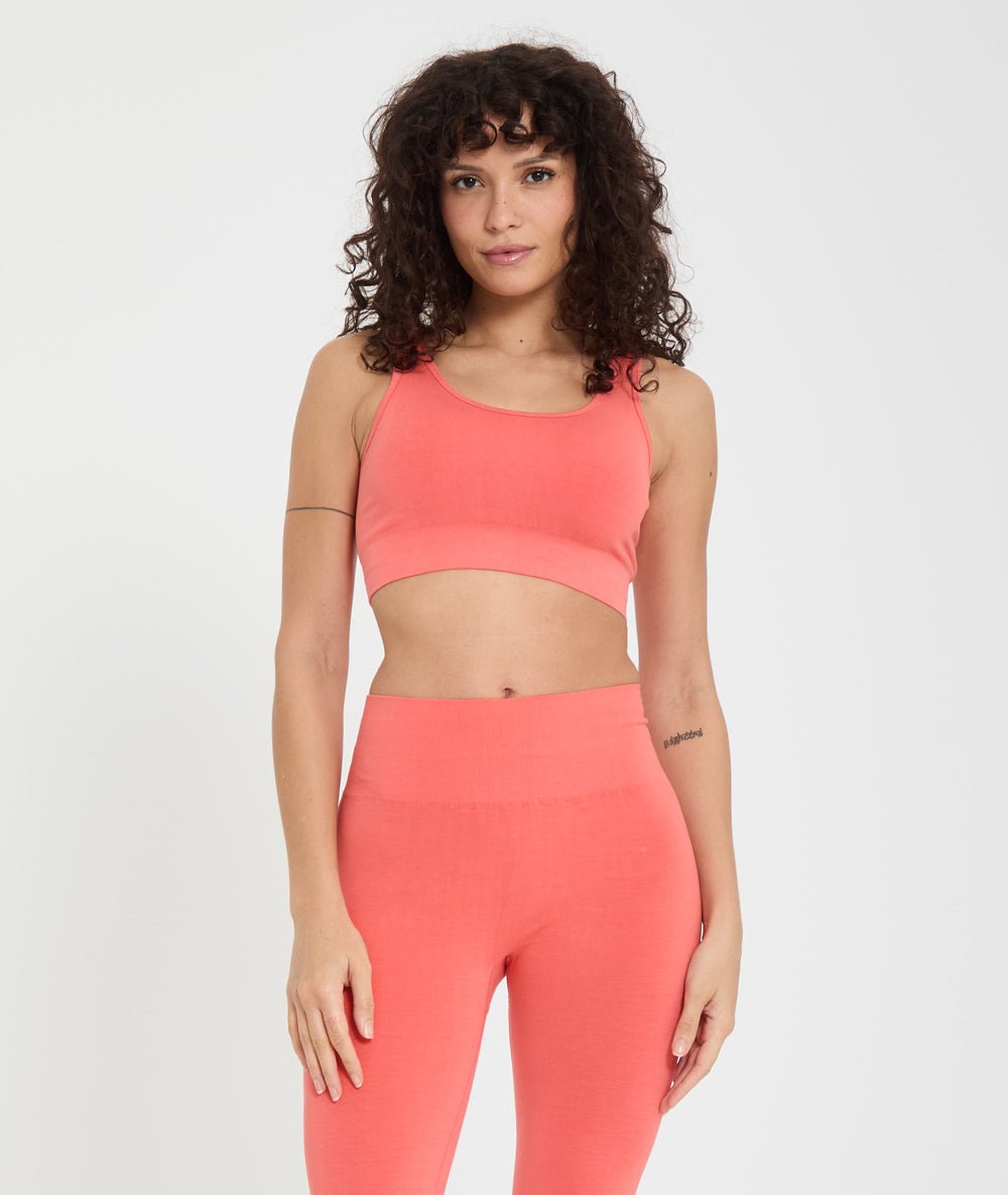 HADU - Brassière en bambou - Coral - Yoga Searcher