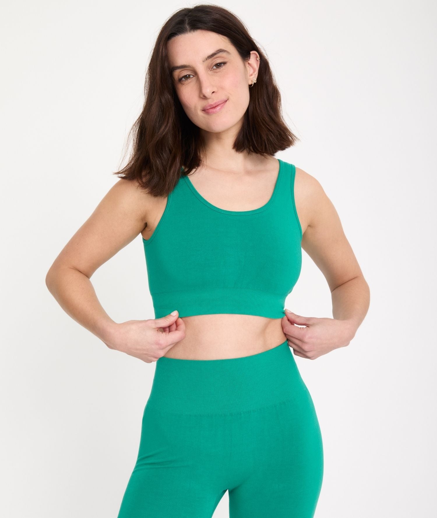 HADU - Brassière en bambou - Emerald - Yoga Searcher