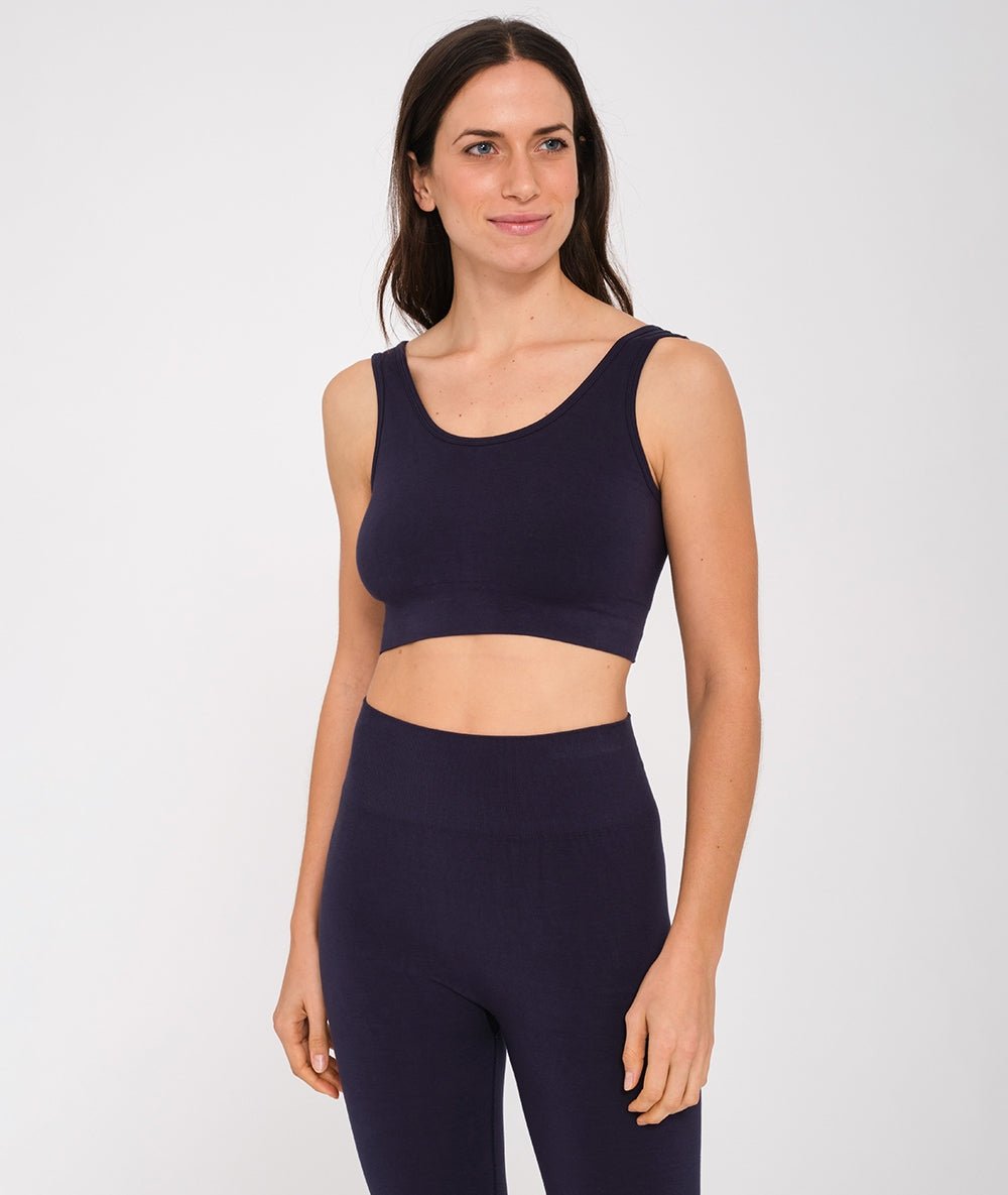 HADU - Brassière en bambou - Navy - Yoga Searcher