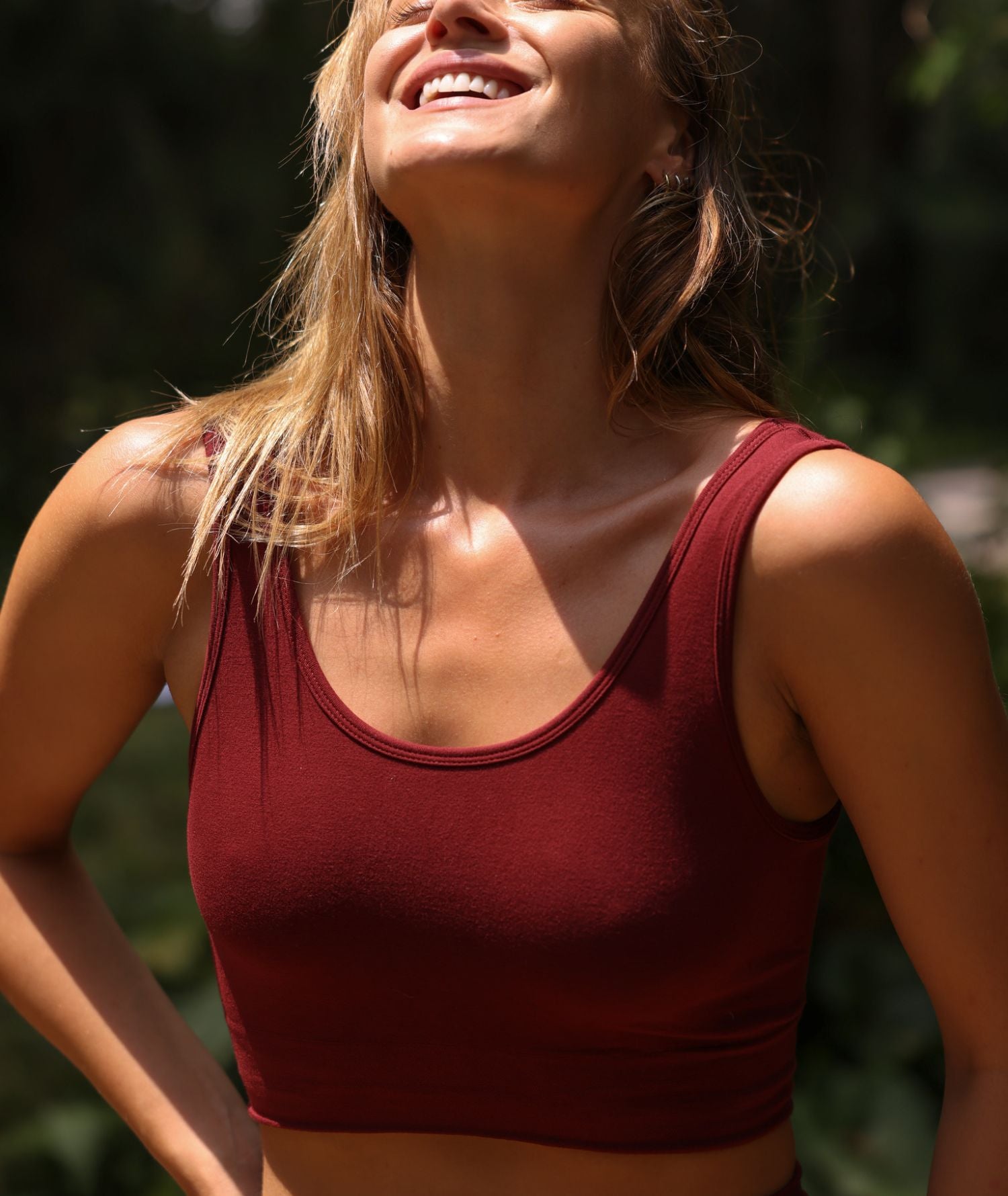 HADU - Brassière en bambou - Rubis - Yoga Searcher