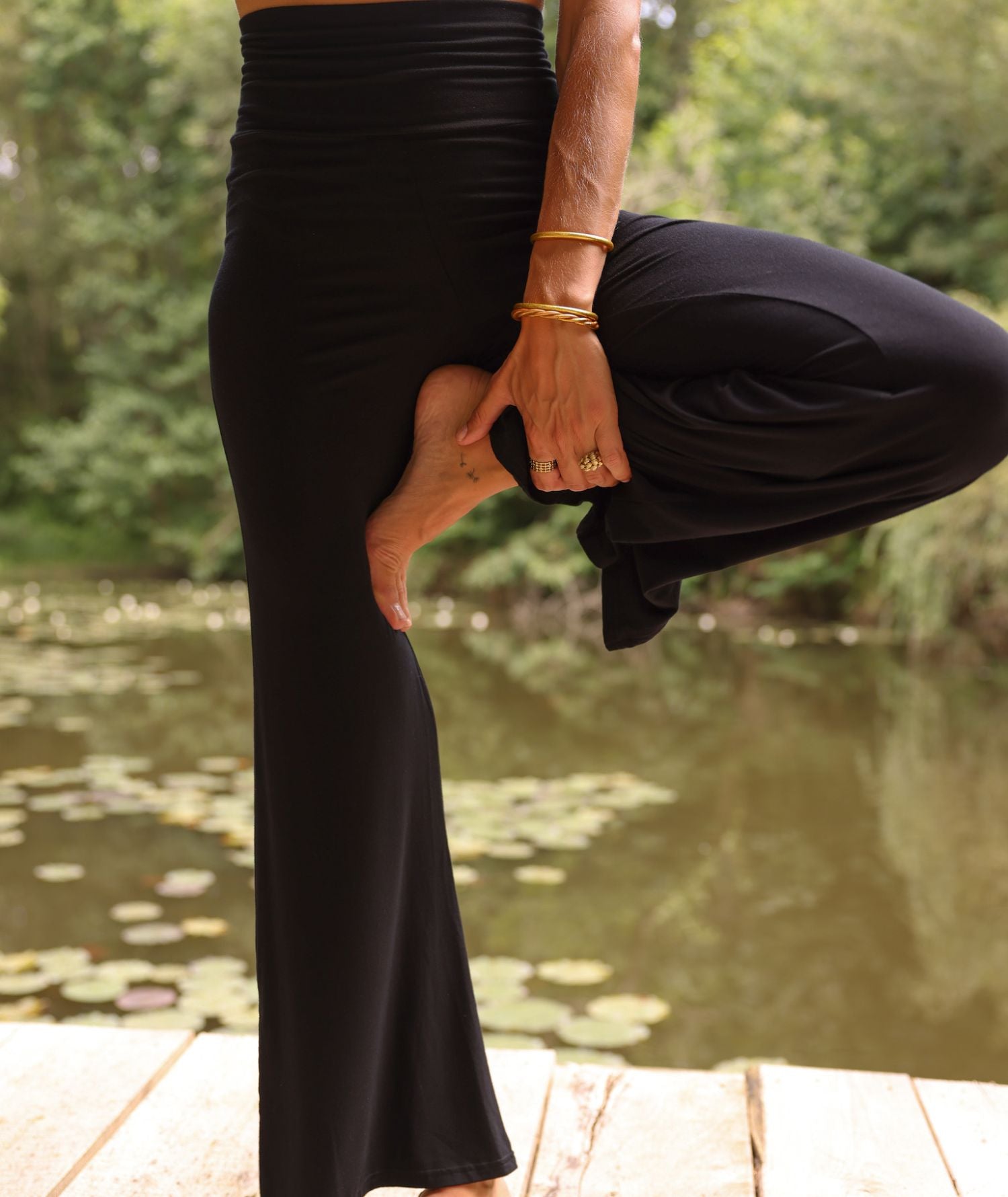 JAIPUR - Pantalon fluide - Noir - Yoga Searcher