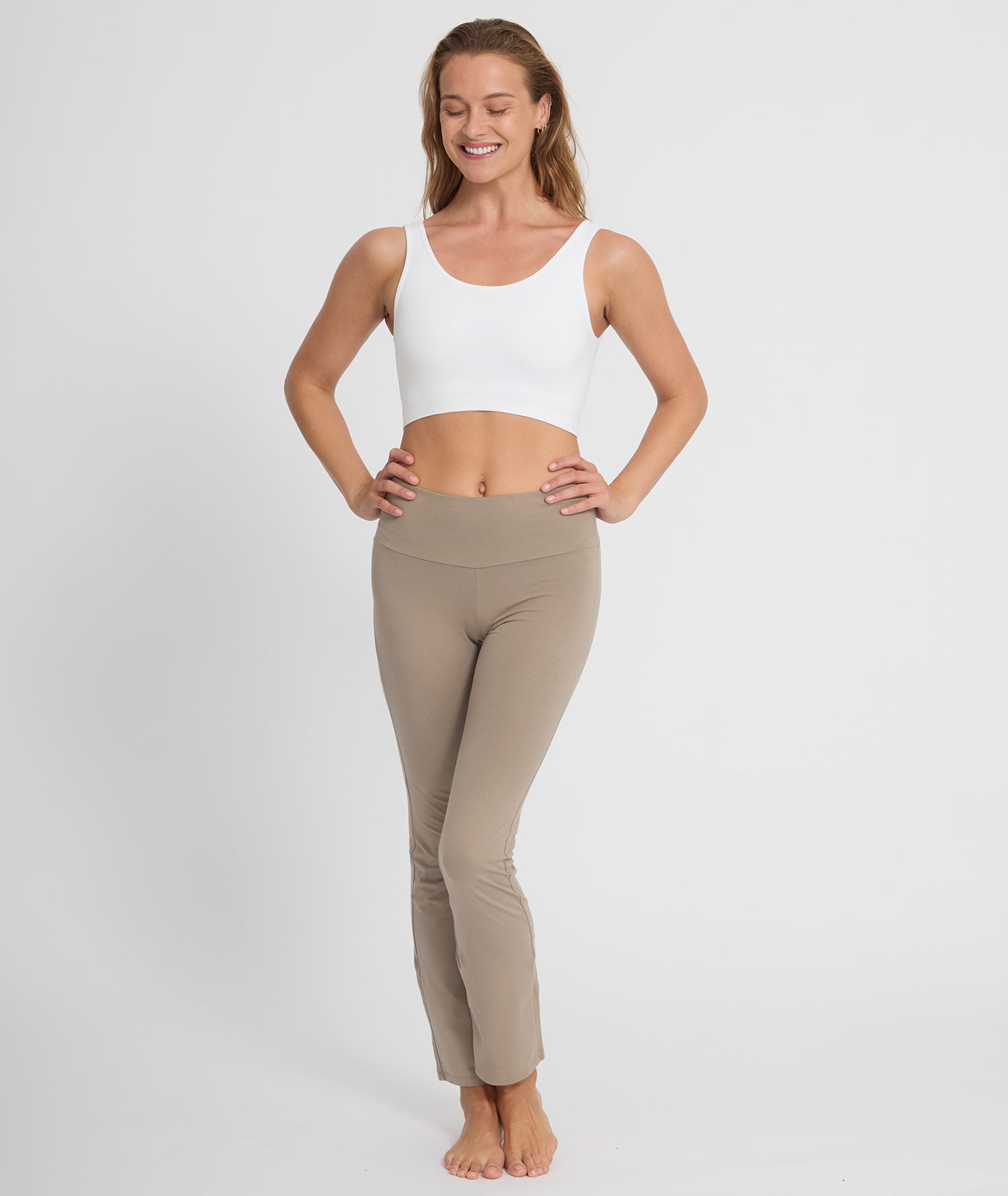 JAZZ - Pantalon Flare de yoga - Cacao - Yoga Searcher