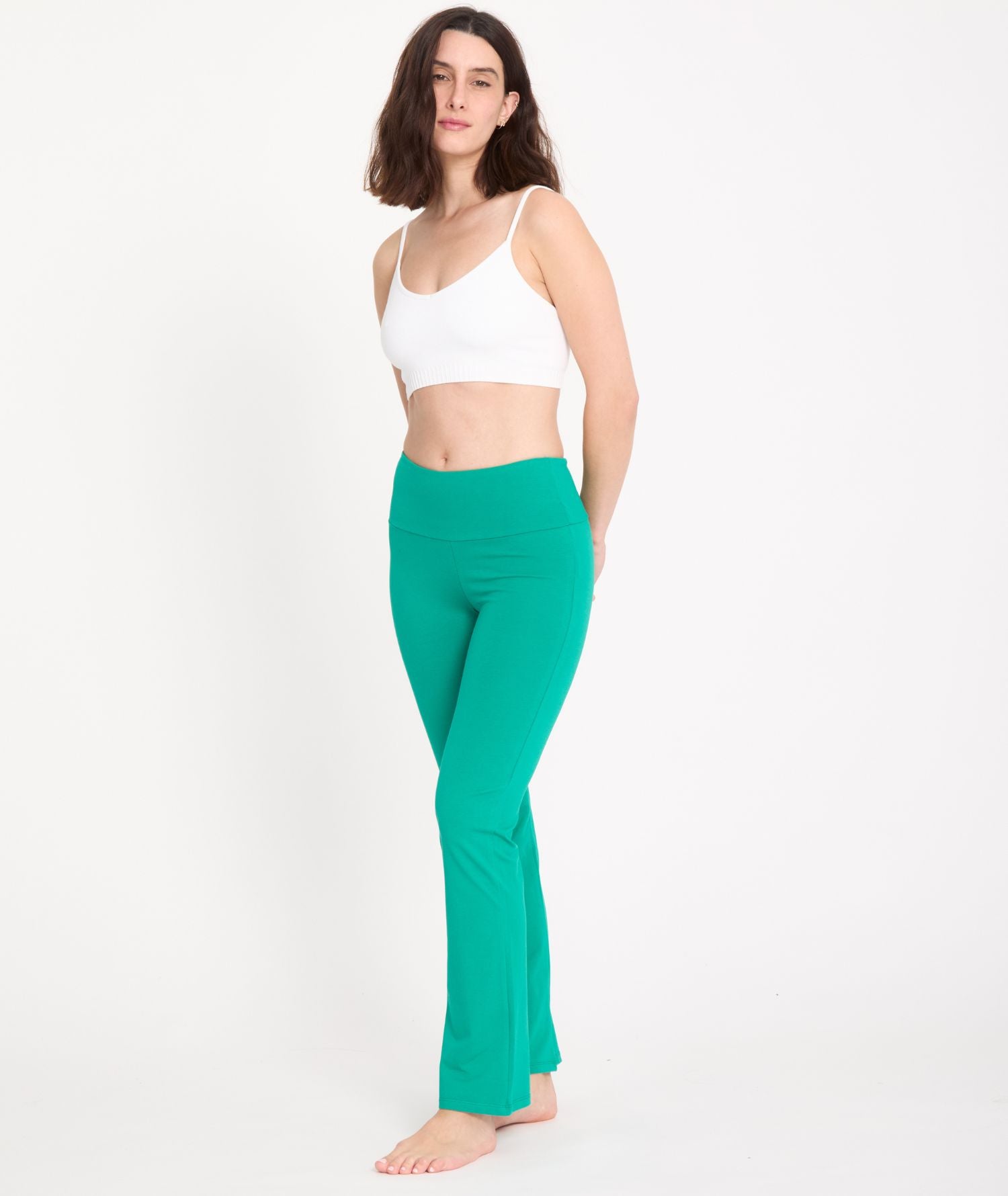 JAZZ - Pantalon Flare de yoga - Emerald - Yoga Searcher