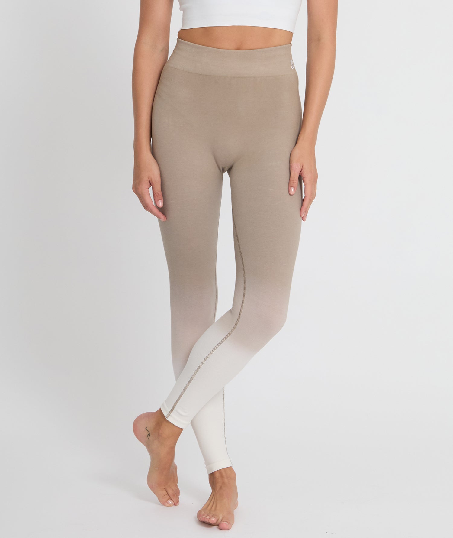 KAVALI - Legging en coton deep - dye - Cacao - Yoga Searcher