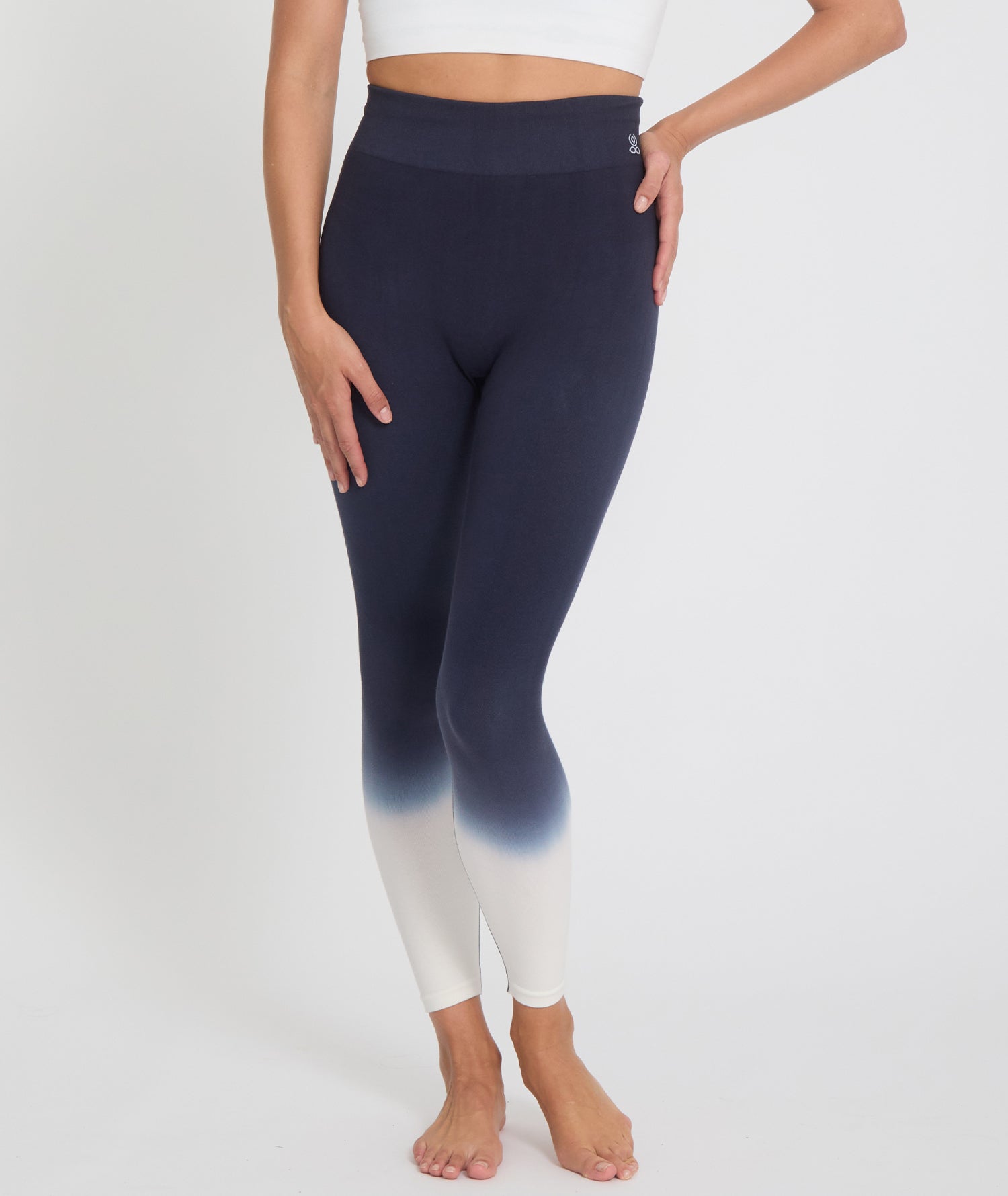 KAVALI - Legging en coton deep - dye - Navy - Yoga Searcher