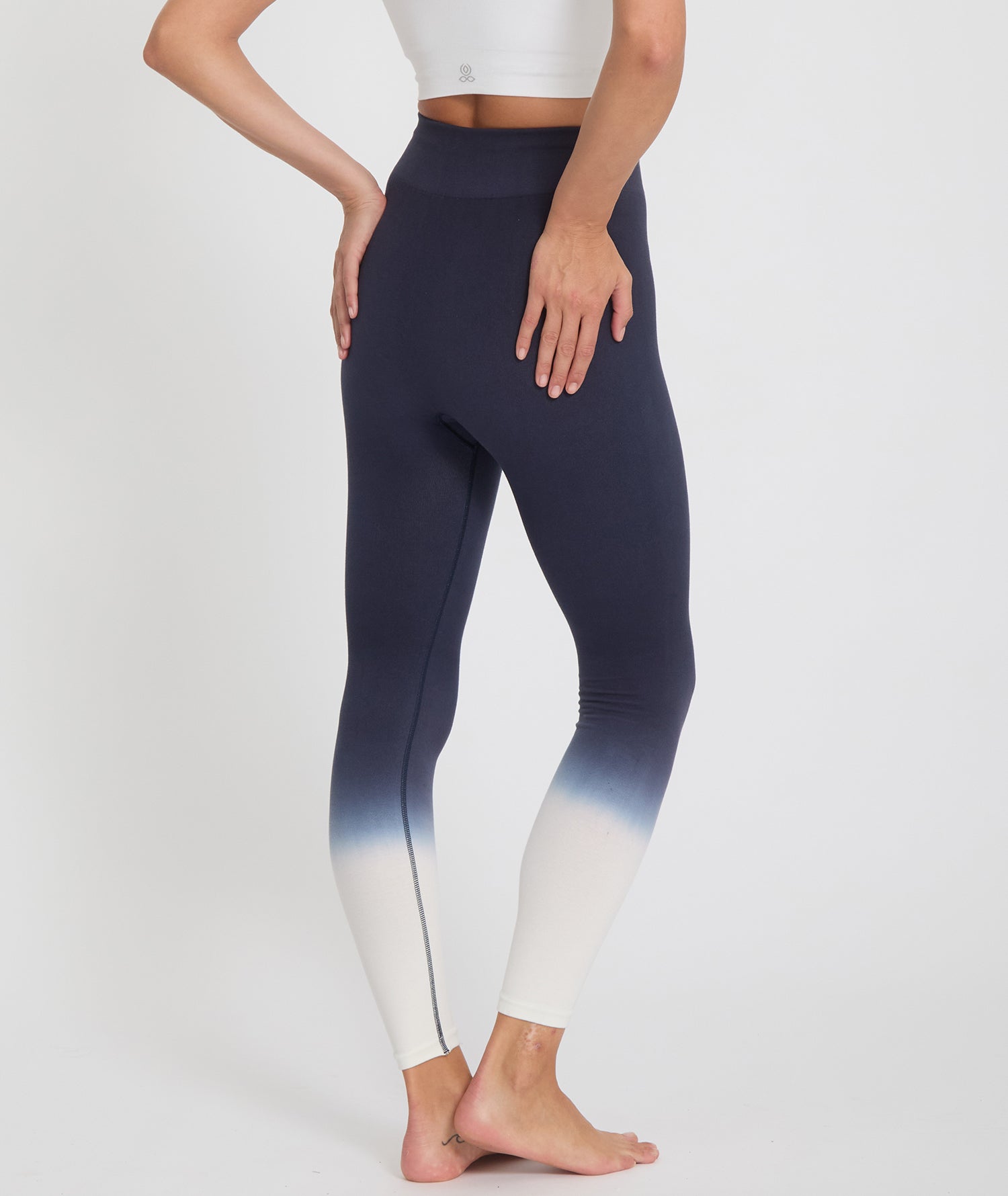 KAVALI - Legging en coton deep - dye - Navy - Yoga Searcher