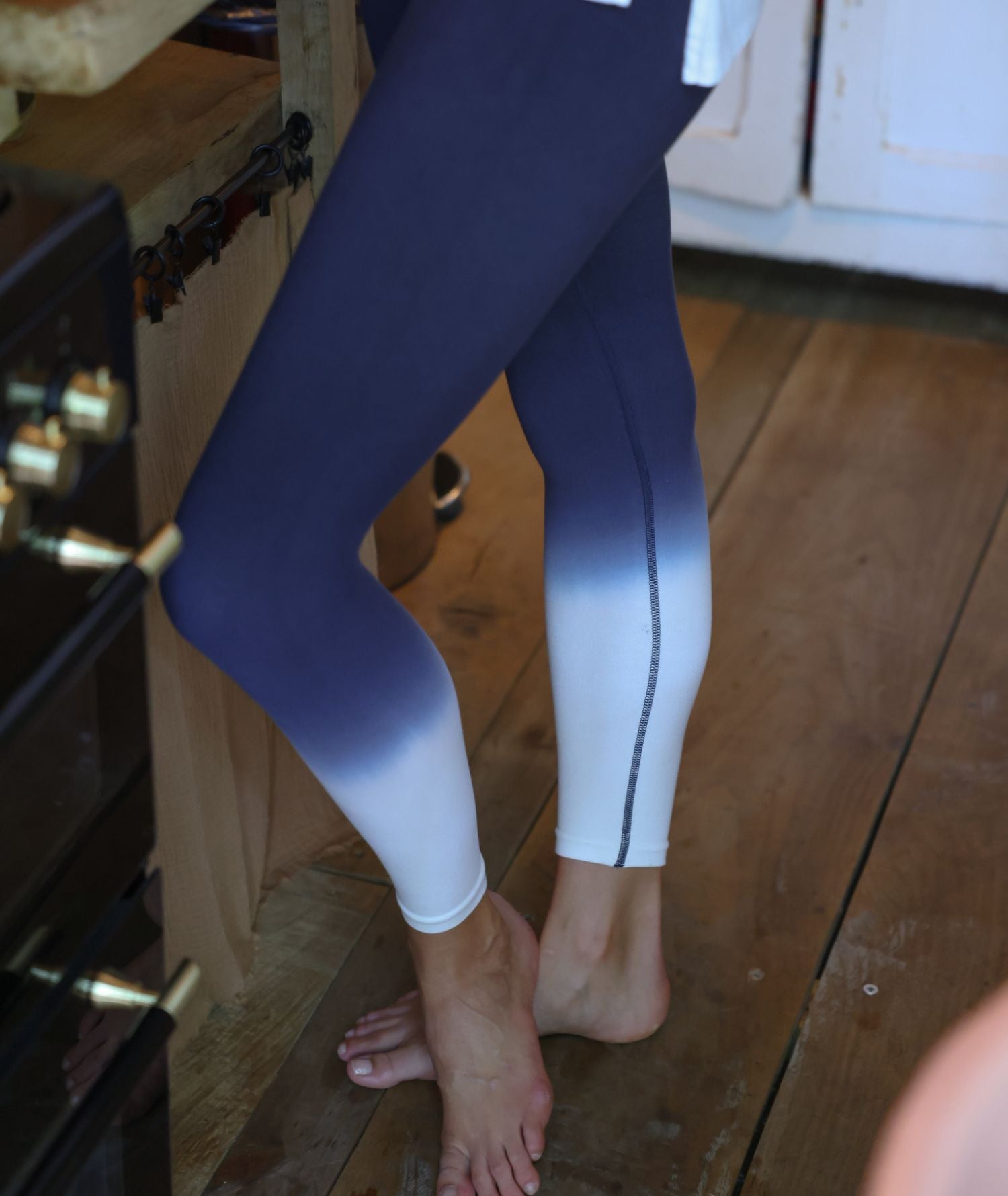 KAVALI - Legging en coton deep - dye - Navy - Yoga Searcher