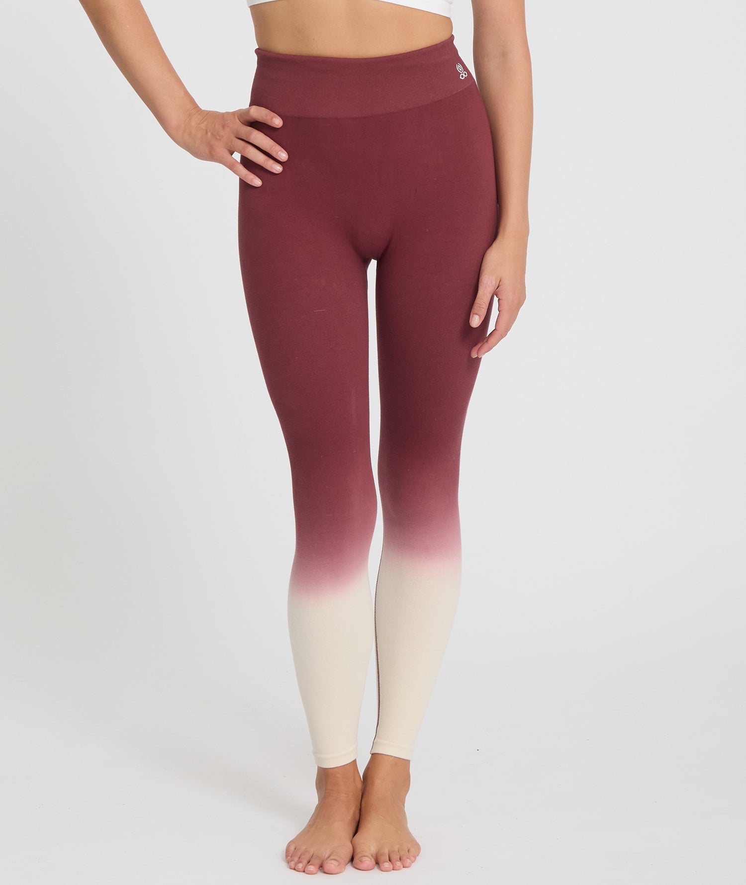 KAVALI - Legging en coton deep - dye - Rubis - Yoga Searcher