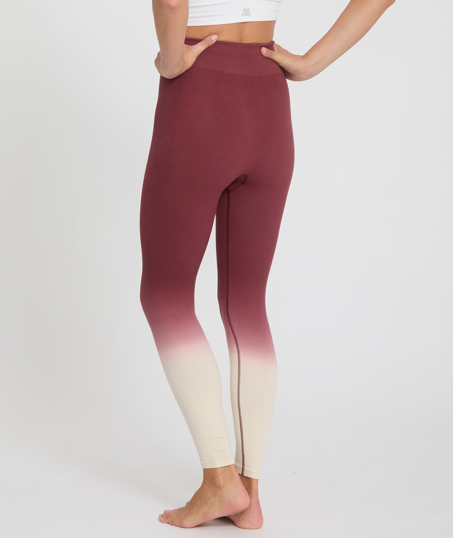 KAVALI - Legging en coton deep - dye - Rubis - Yoga Searcher