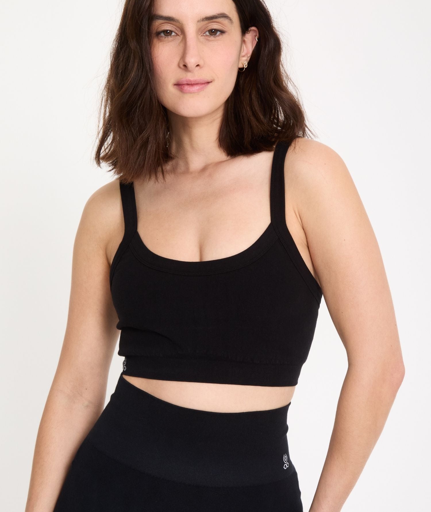 LONI - Brassière en coton - Noir - Yoga Searcher