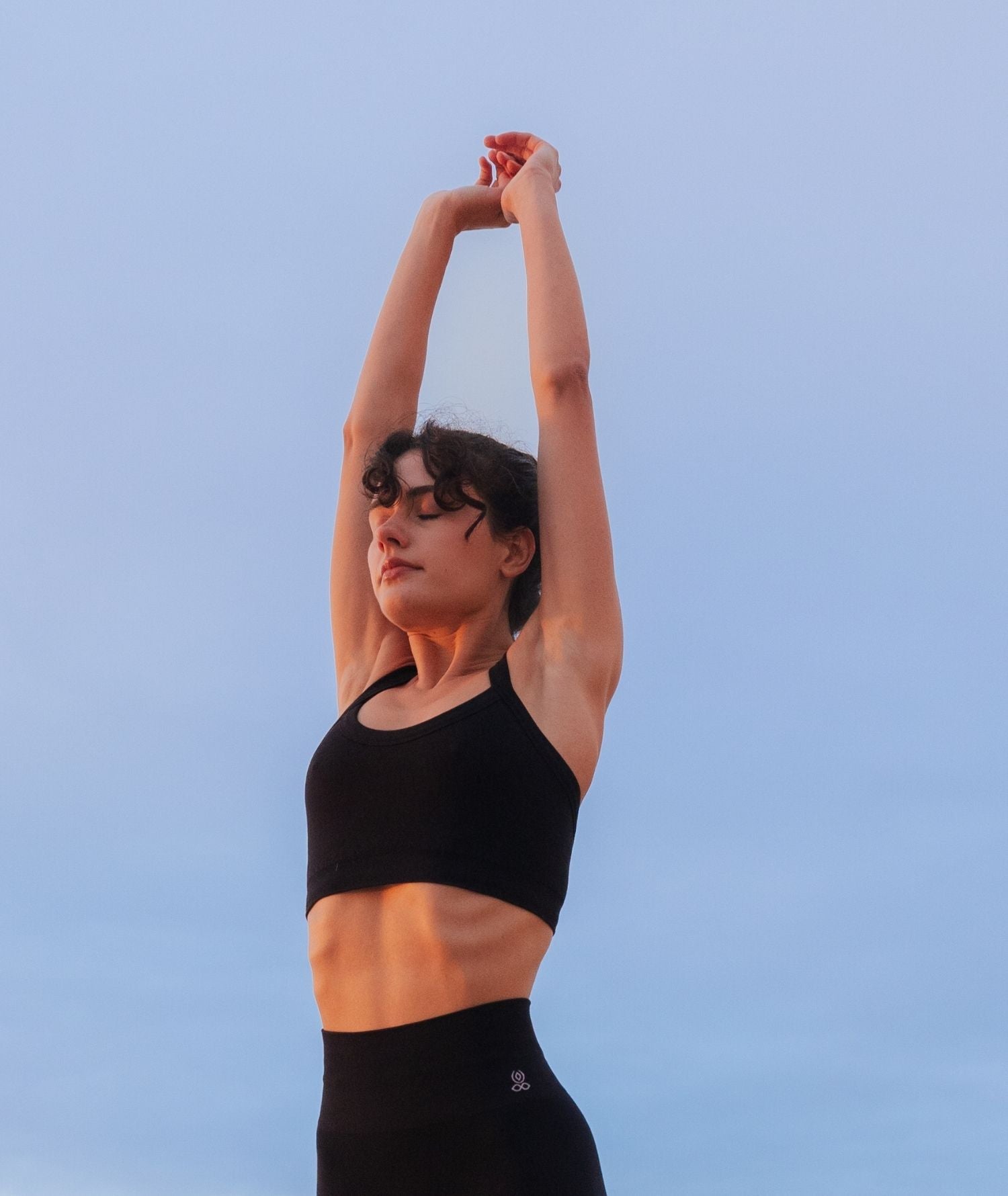 LONI - Brassière en coton - Noir - Yoga Searcher