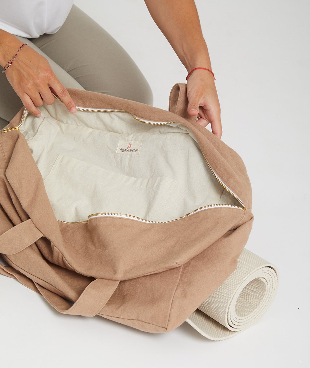 Marga - Sac week - end en coton bio - Cacao - Yoga Searcher