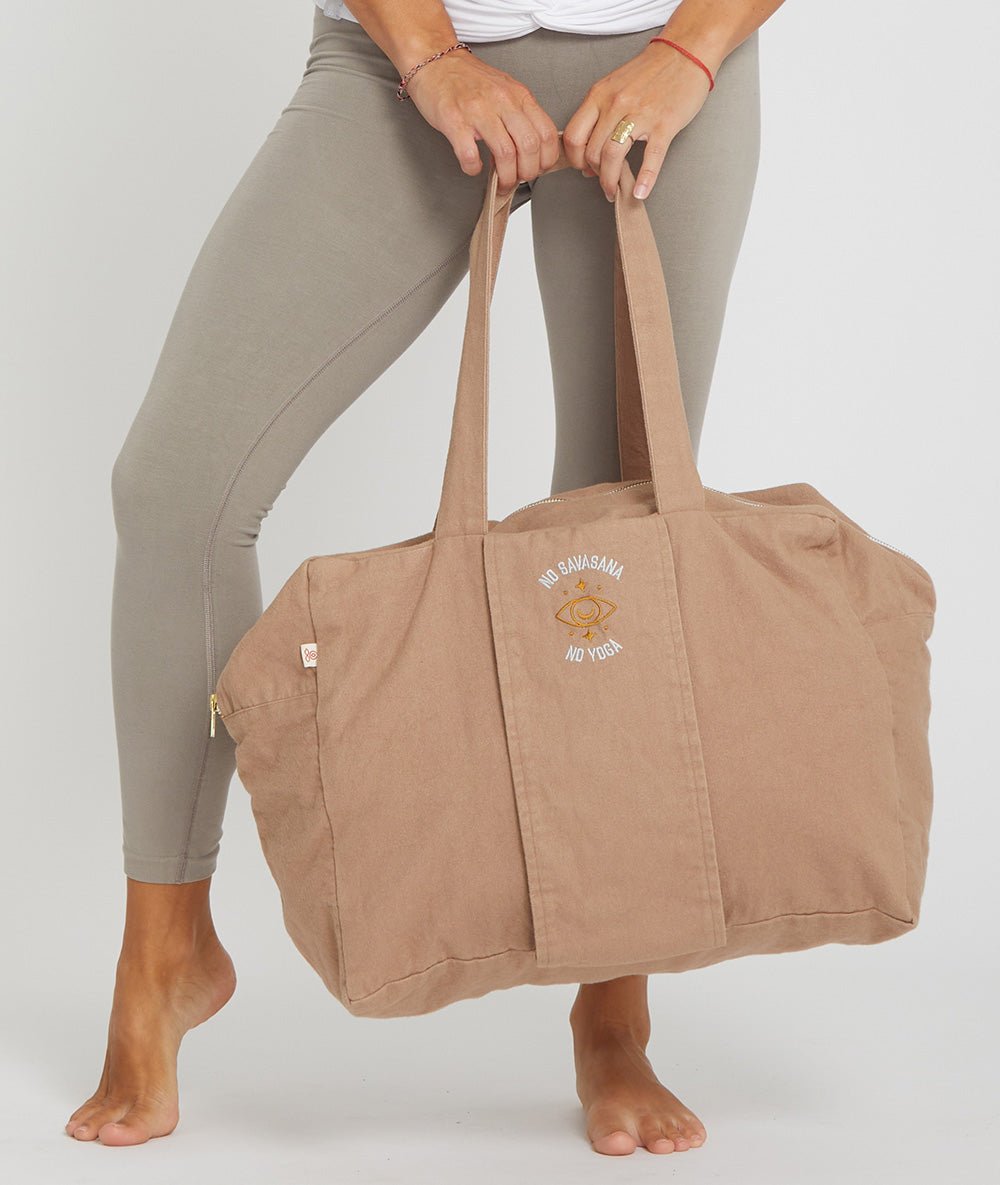 Marga - Sac week - end en coton bio - Cacao - Yoga Searcher