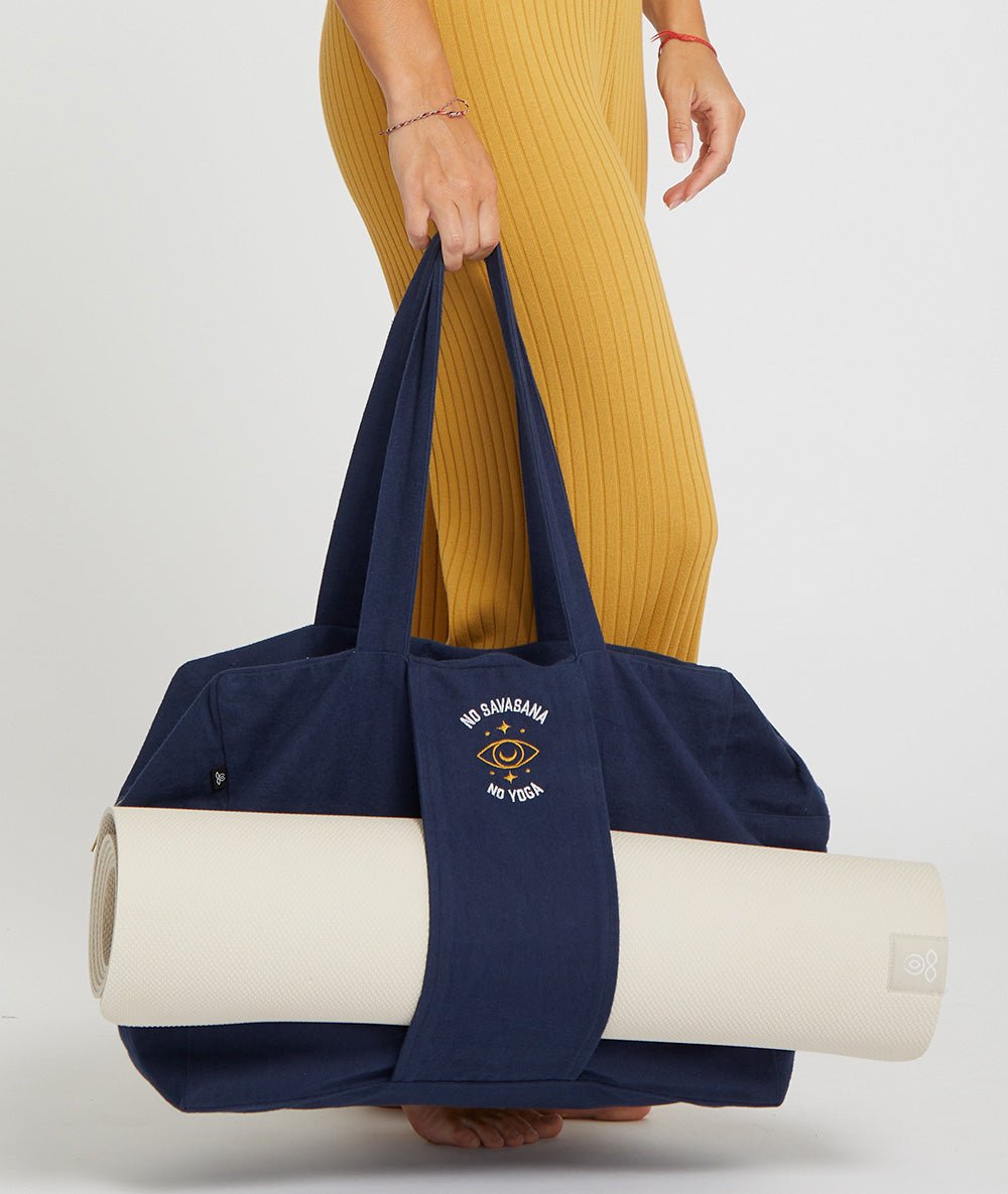 Marga - Sac week - end en coton bio - Navy - Yoga Searcher