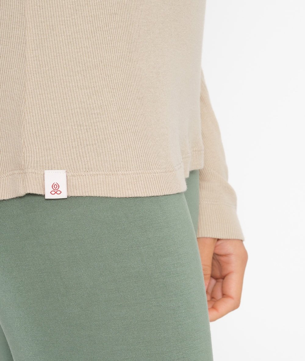 MAUNA - Tee - shirt en coton - Oat - Yoga Searcher