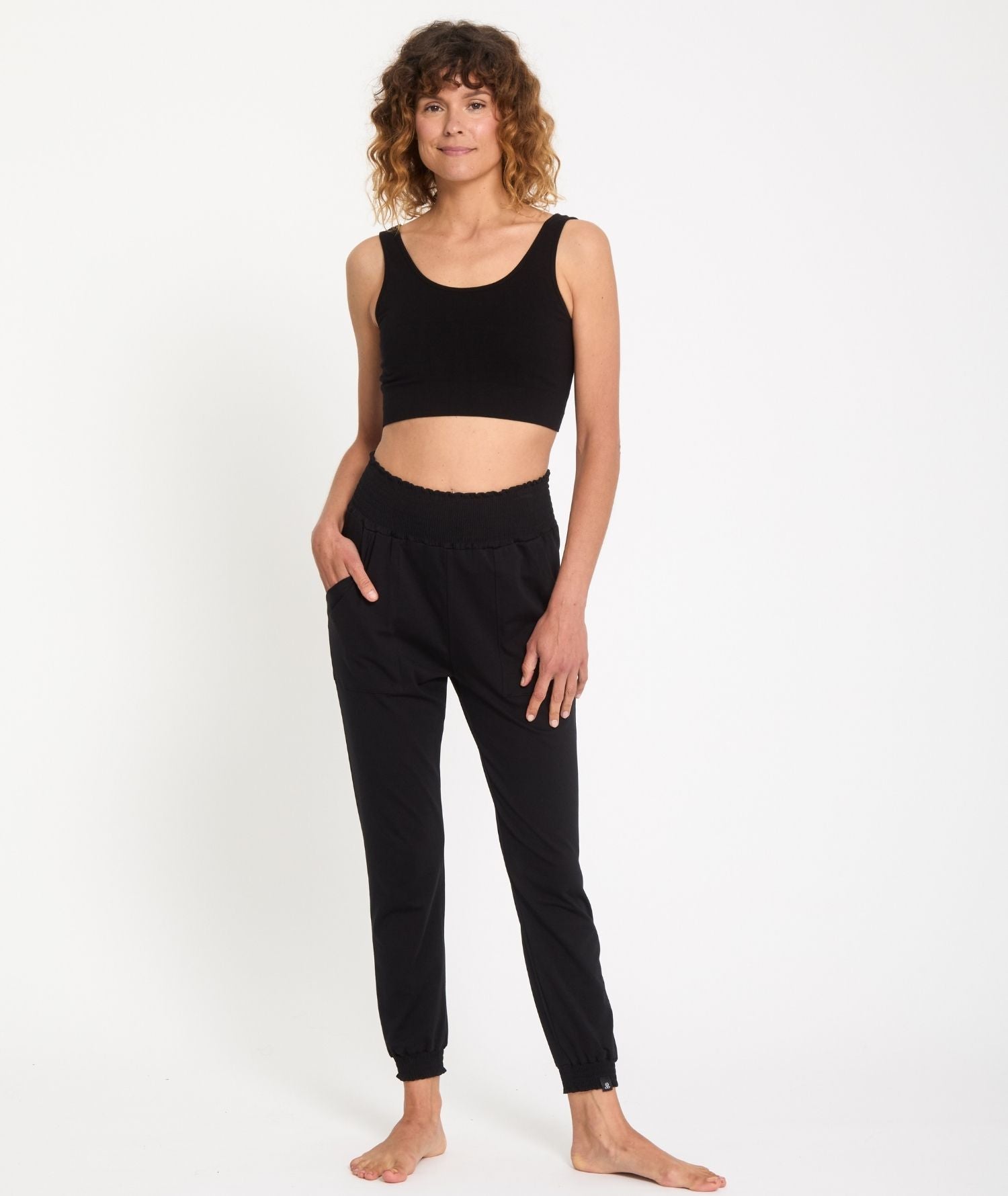 MORJIM - Pantalon fluide yoga - Marron- Yoga Searcher