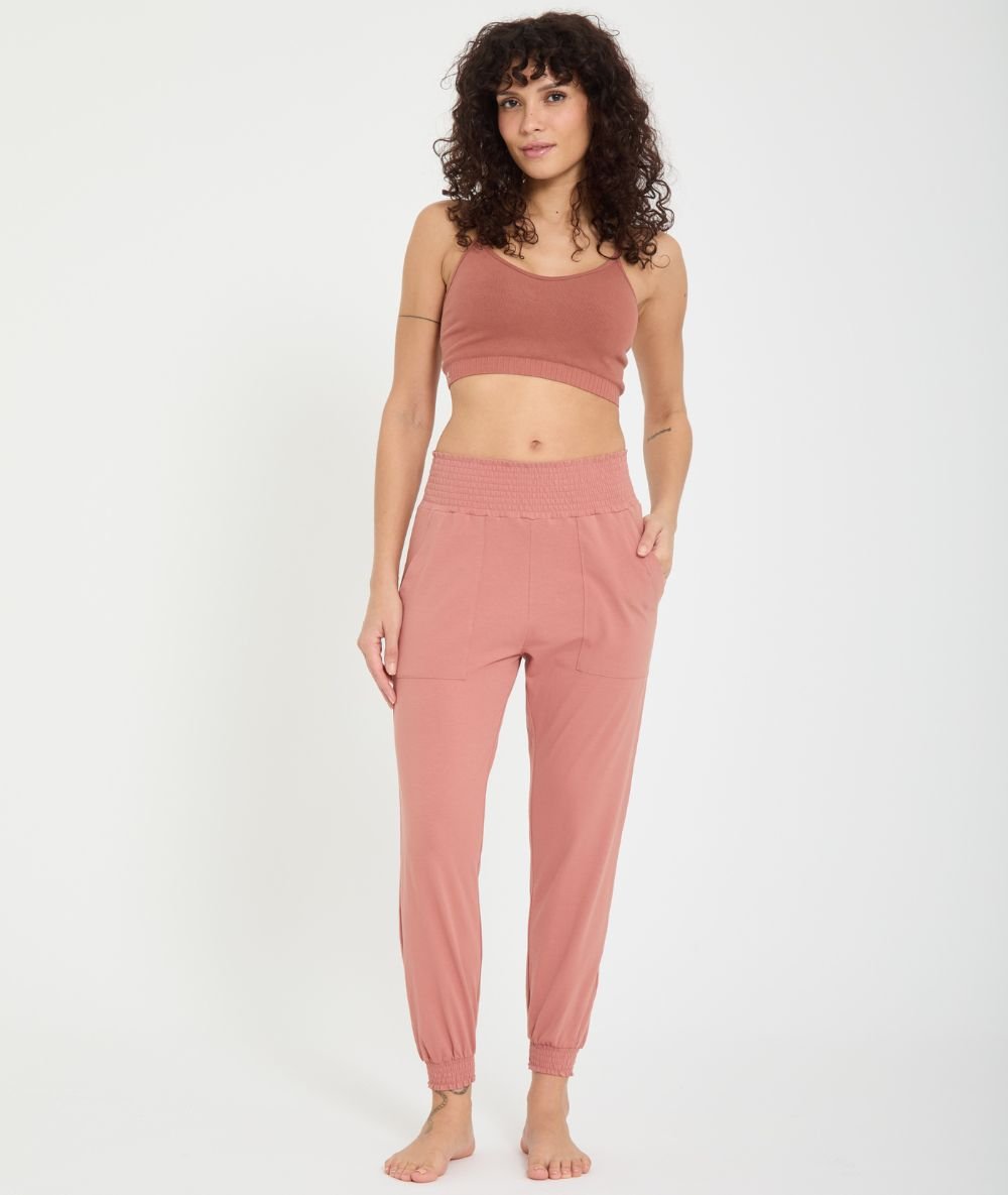 MORJIM - Pantalon fluide yoga - Rose Foncé - Yoga Searcher