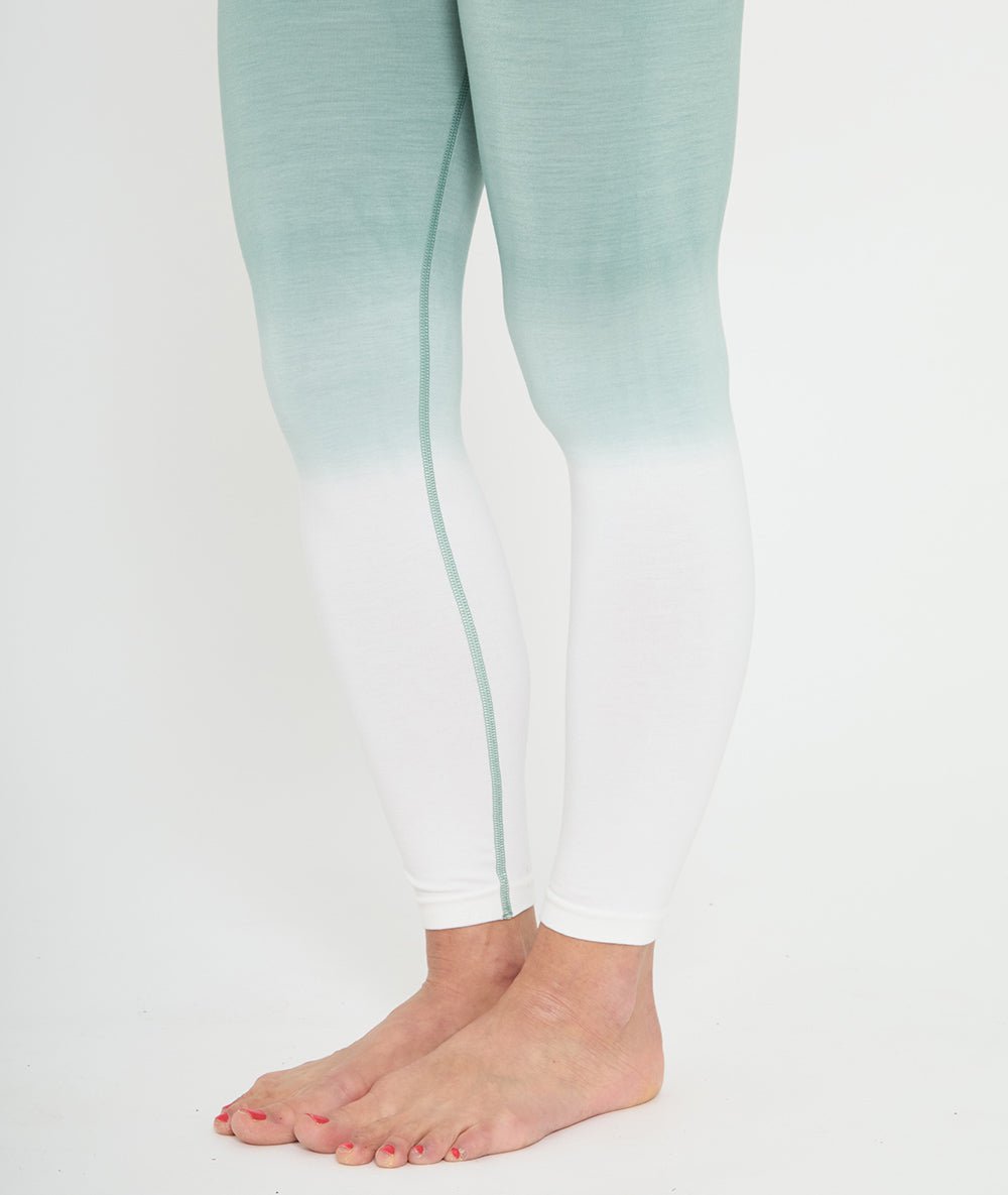 Raisi - legging dip dye en bambou - Vert Lichen - Yoga Searcher