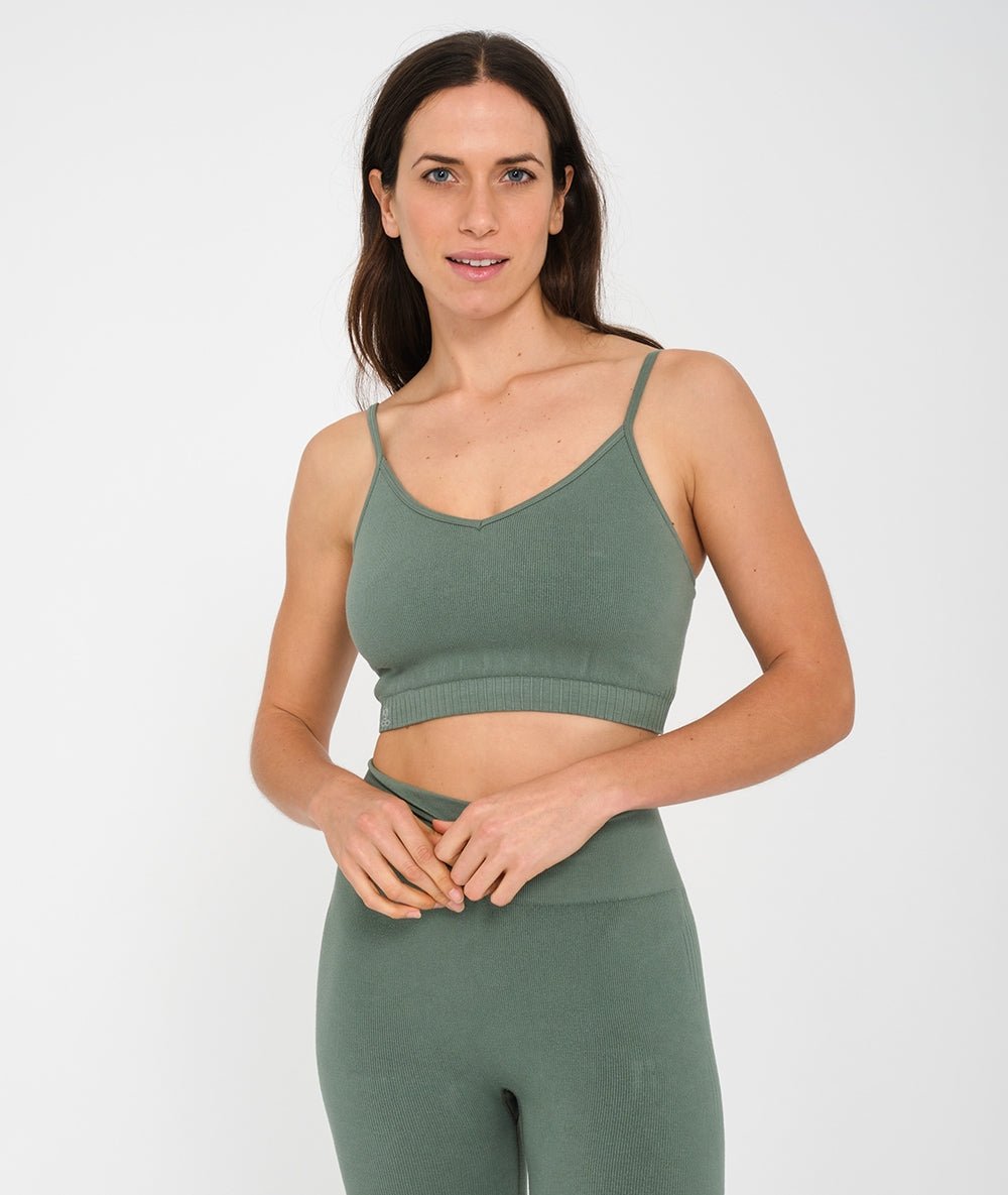 SAMSKARA - Brassière en bambou - Kaki - Yoga Searcher
