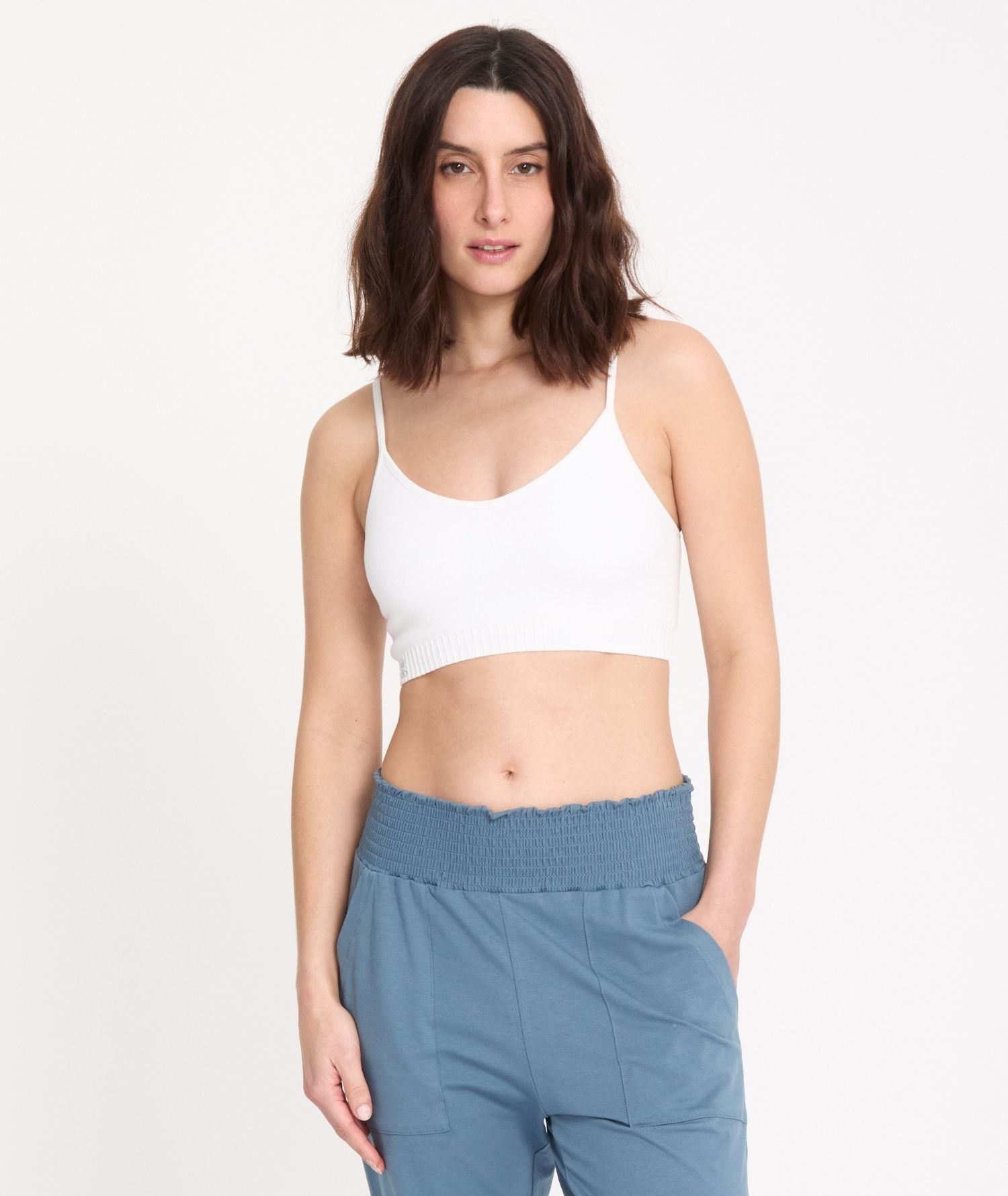 SAMSKARA - Brassière en bambou - Blanc - Yoga Searcher