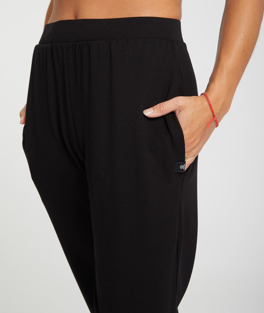 SIMHA - Jogging souple en lyocell - Noir - Yoga Searcher