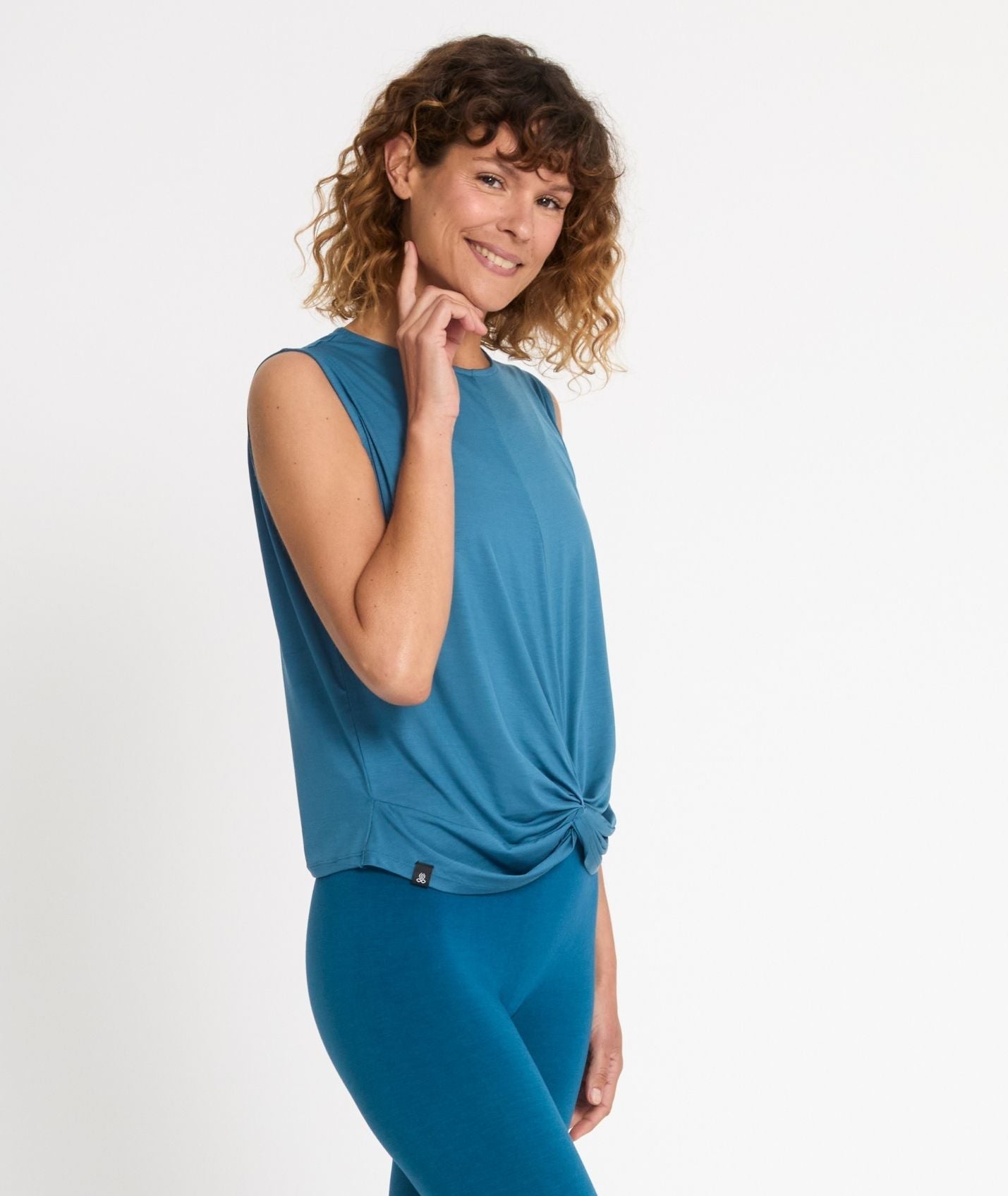 TWIST - Débardeur en Lyocell - Marron- Yoga Searcher