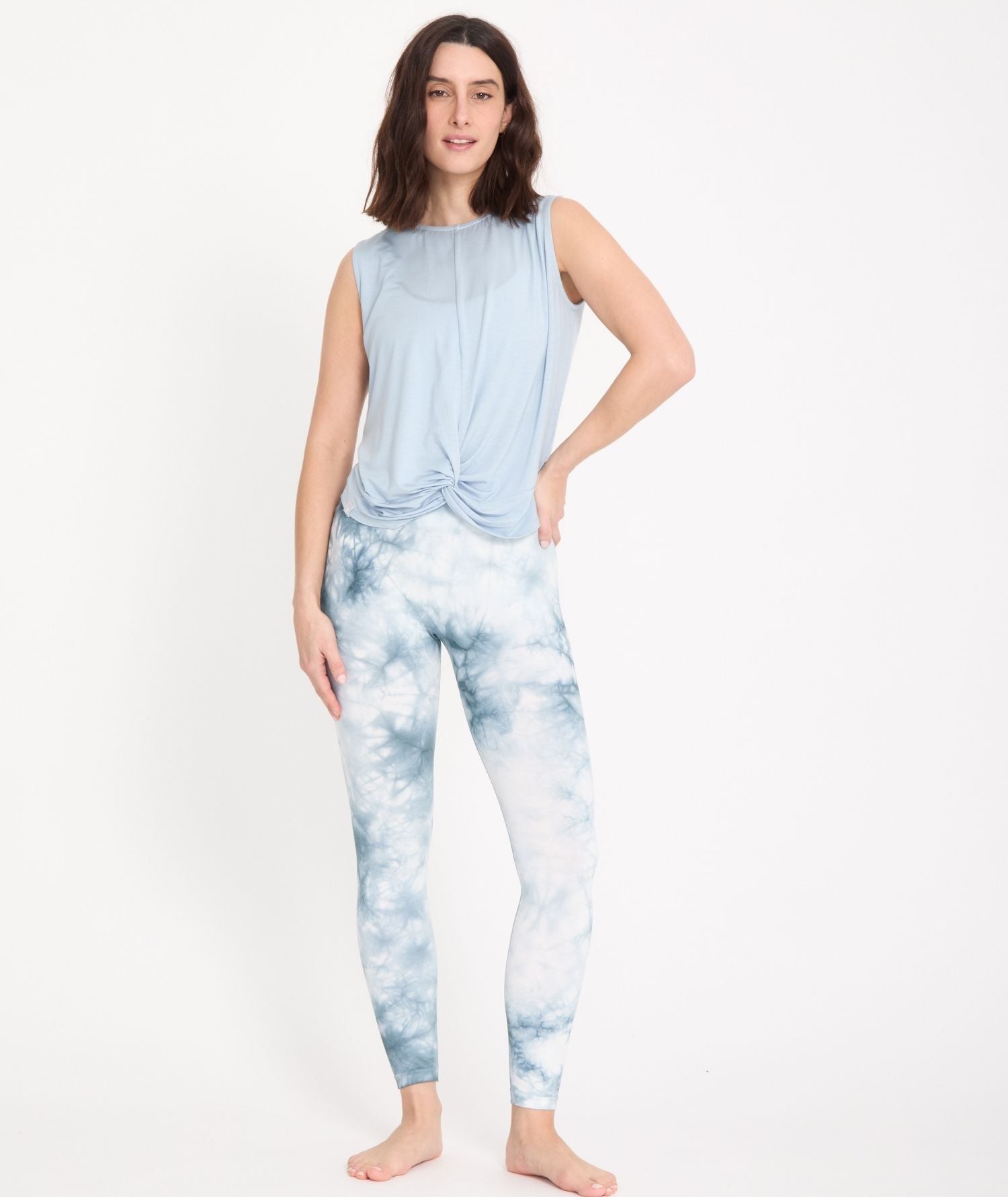TWIST - Débardeur en Lyocell - Skyblue - Yoga Searcher