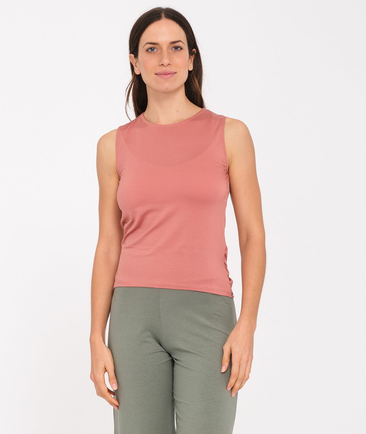 YAMA - Débardeur en lyocell - Cacao - Yoga Searcher